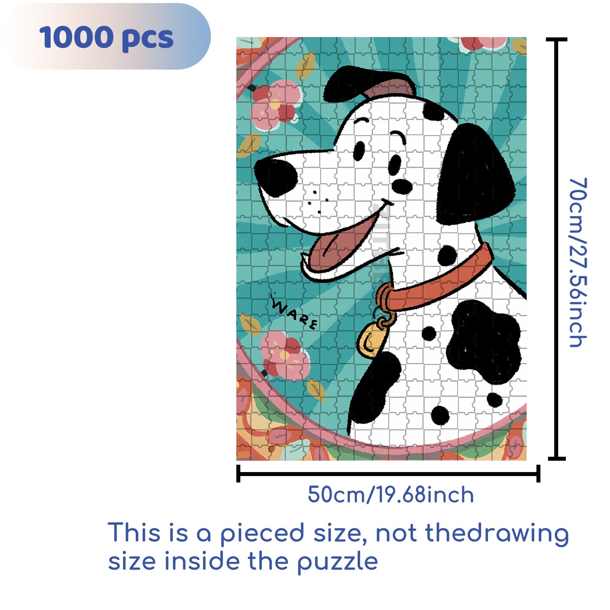 Dalmatian 500pcs/1000pcs Jigsaw Puzzle, Scratch-Resistant, Interactive Family Game & Brain-Boosting DIY Decor, Perfect for Halloween, Christmas & New Year Gifts, Family Puzzle Game