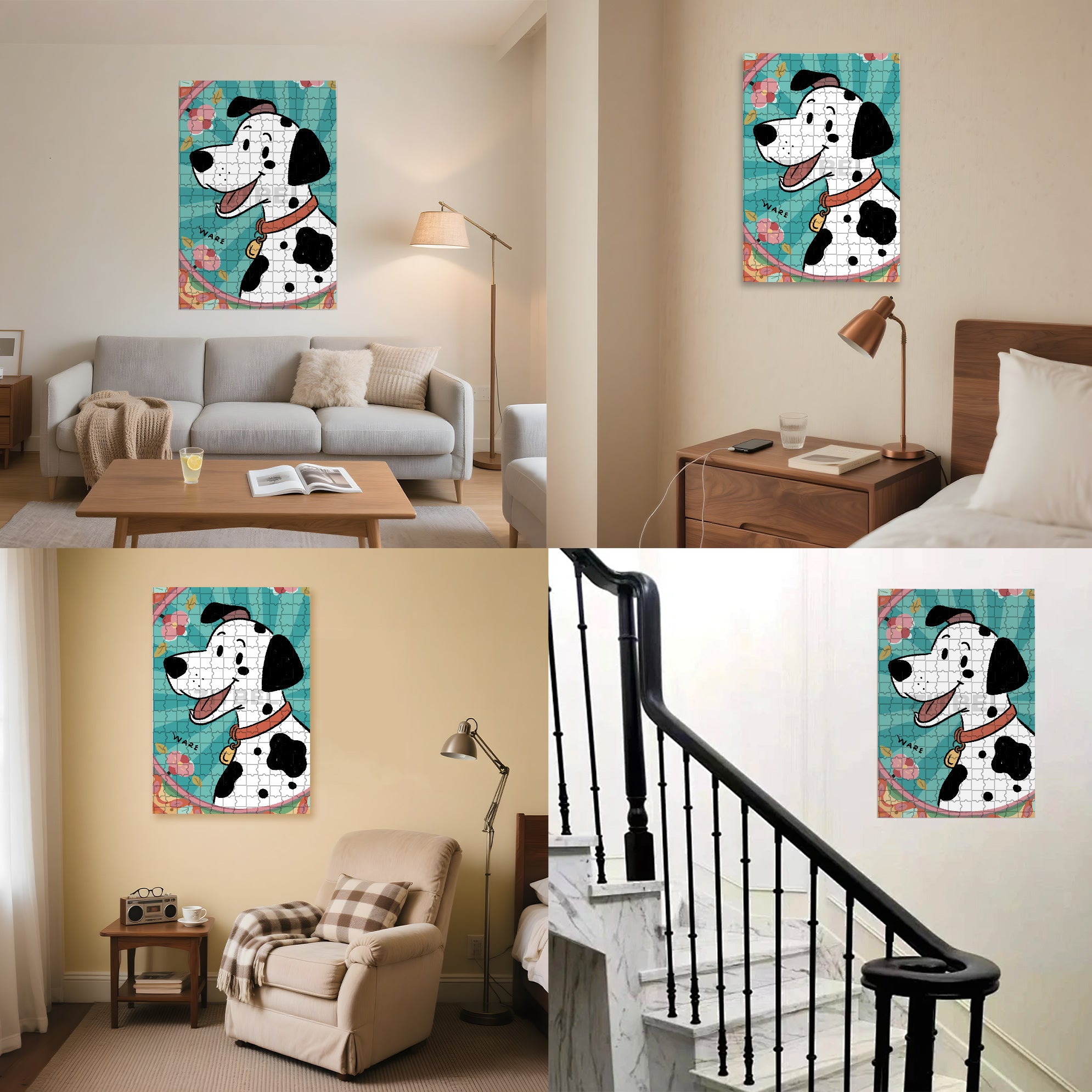 Dalmatian 500pcs/1000pcs Jigsaw Puzzle, Scratch-Resistant, Interactive Family Game & Brain-Boosting DIY Decor, Perfect for Halloween, Christmas & New Year Gifts, Family Puzzle Game