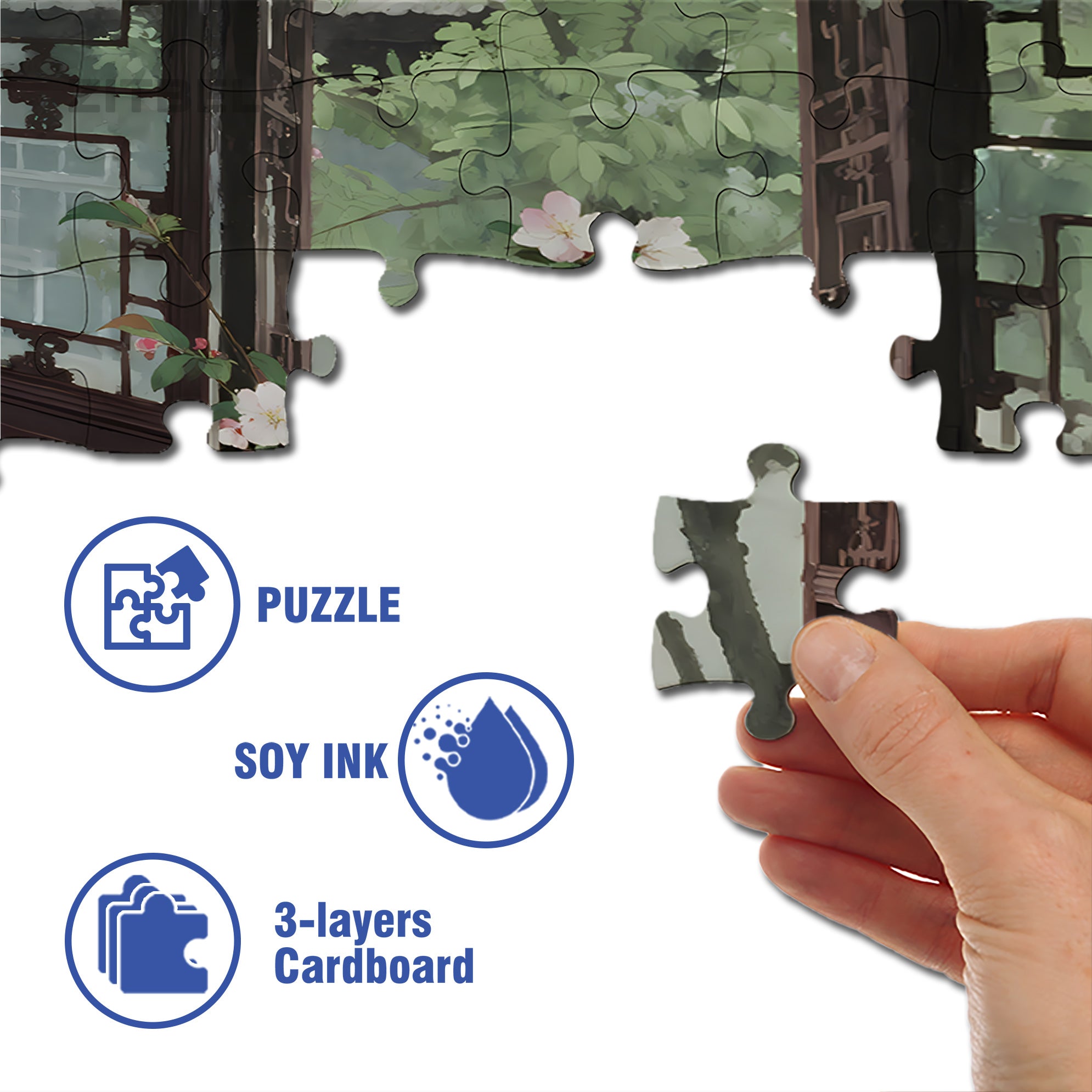 Elegant 500pcs/1000pcs Jigsaw Puzzle, Scratch-Resistant, Interactive Family Game & Brain-Boosting DIY Decor, Perfect for Halloween, Christmas & New Year Gifts, Family Puzzle Game