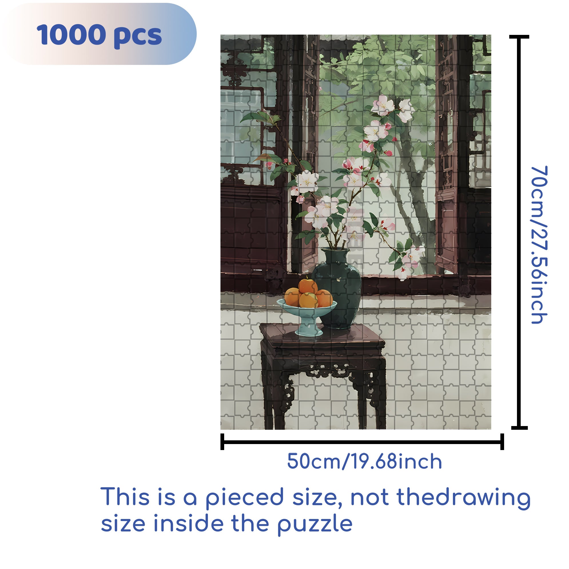 Elegant 500pcs/1000pcs Jigsaw Puzzle, Scratch-Resistant, Interactive Family Game & Brain-Boosting DIY Decor, Perfect for Halloween, Christmas & New Year Gifts, Family Puzzle Game