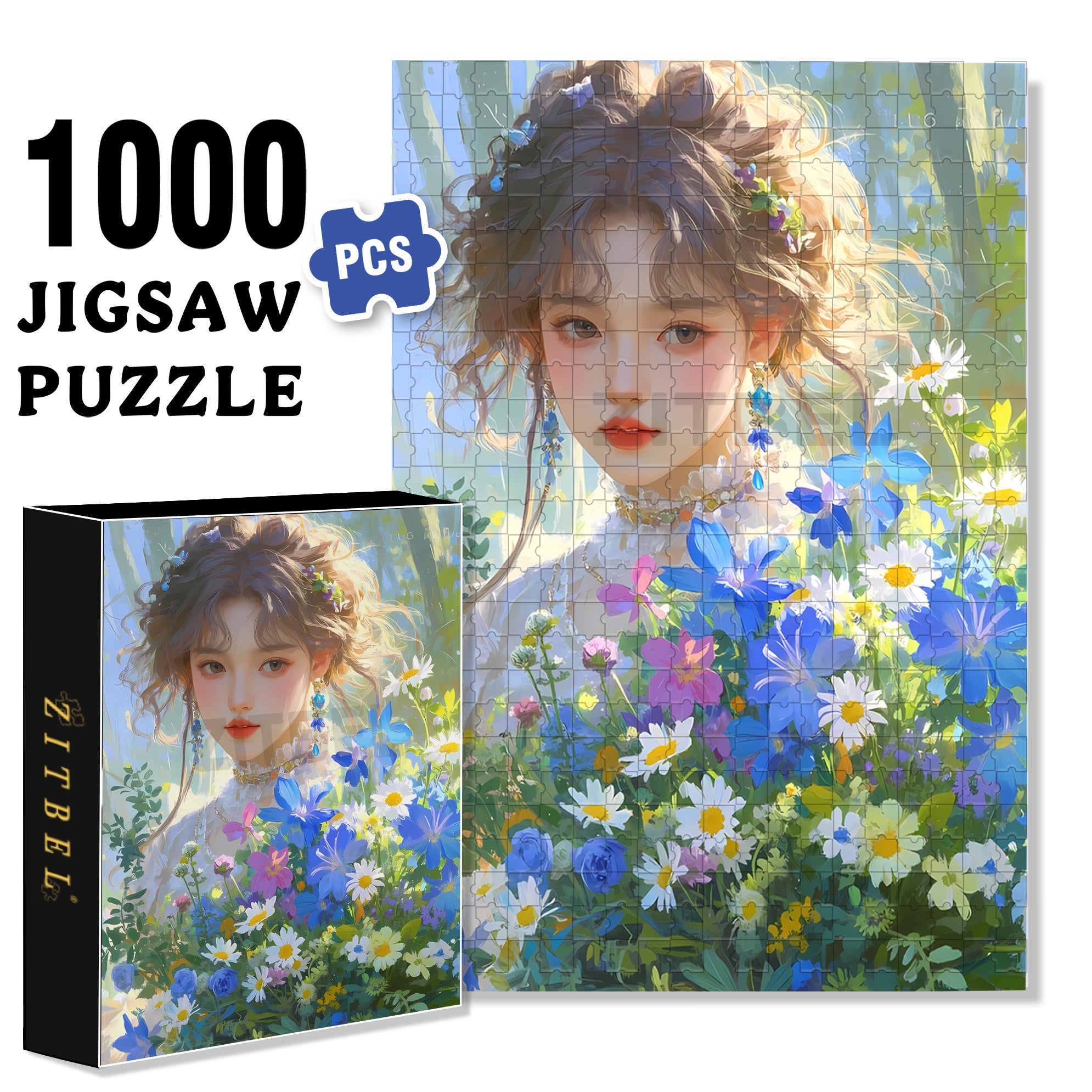 Exquisite Dress 500pcs/1000pcs Jigsaw Puzzle, Scratch-Resistant, Interactive Family Game & Brain-Boosting DIY Decor, Perfect for Halloween, Christmas & New Year Gifts, Family Puzzle Game