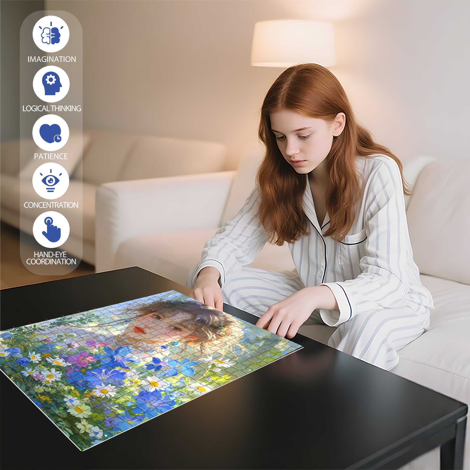 Exquisite Dress 500pcs/1000pcs Jigsaw Puzzle, Scratch-Resistant, Interactive Family Game & Brain-Boosting DIY Decor, Perfect for Halloween, Christmas & New Year Gifts, Family Puzzle Game