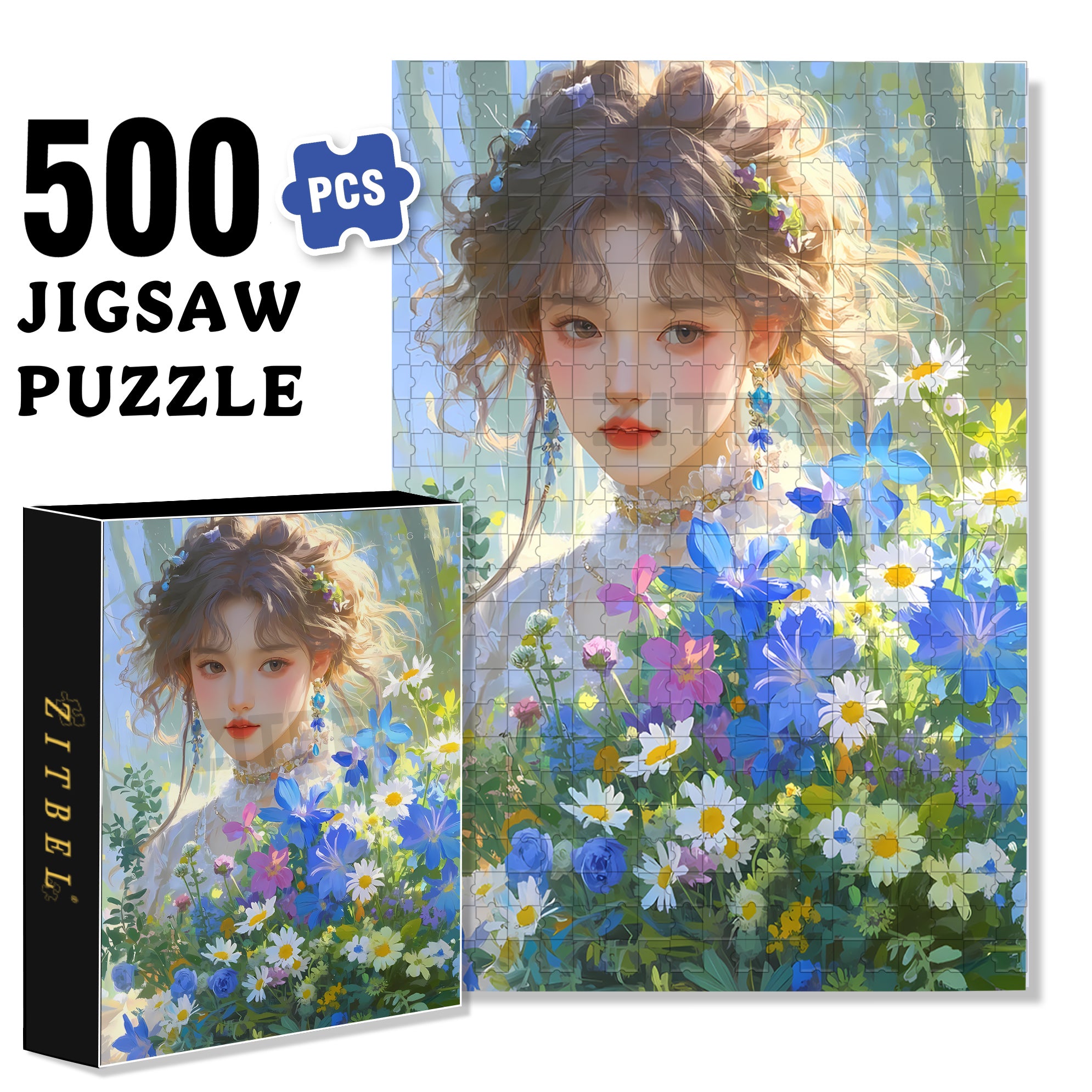 Exquisite Dress 500pcs/1000pcs Jigsaw Puzzle, Scratch-Resistant, Interactive Family Game & Brain-Boosting DIY Decor, Perfect for Halloween, Christmas & New Year Gifts, Family Puzzle Game