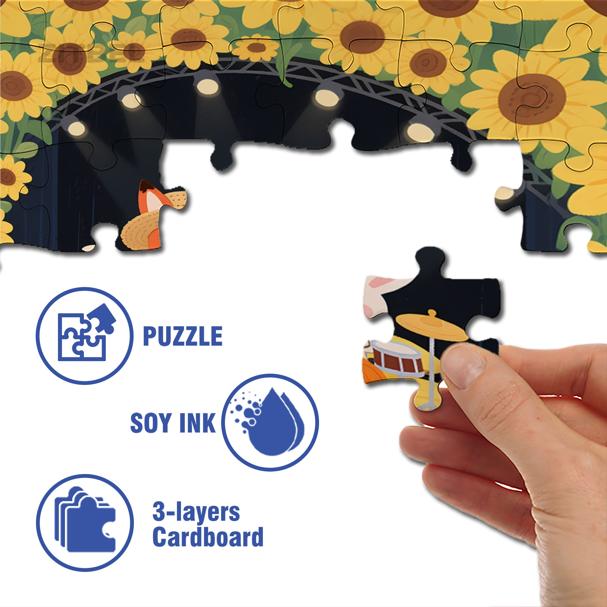 Forest Concert 500pcs/1000pcs Jigsaw Puzzle, Scratch-Resistant, Interactive Family Game & Brain-Boosting DIY Decor, Perfect for Halloween, Christmas & New Year Gifts, Family Puzzle Game