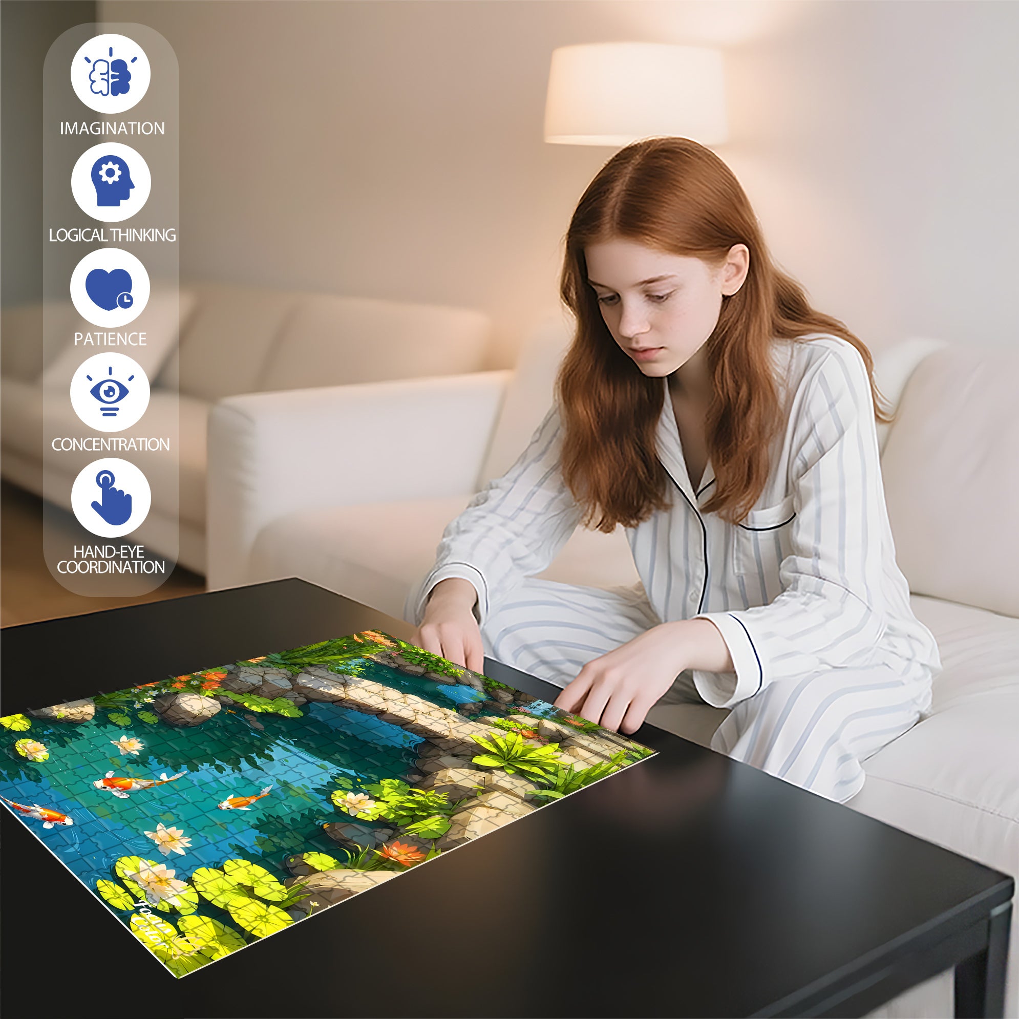 Free And Easy 500pcs/1000pcs Jigsaw Puzzle, Scratch-Resistant, Interactive Family Game & Brain-Boosting DIY Decor, Perfect for Halloween, Christmas & New Year Gifts, Family Puzzle Game
