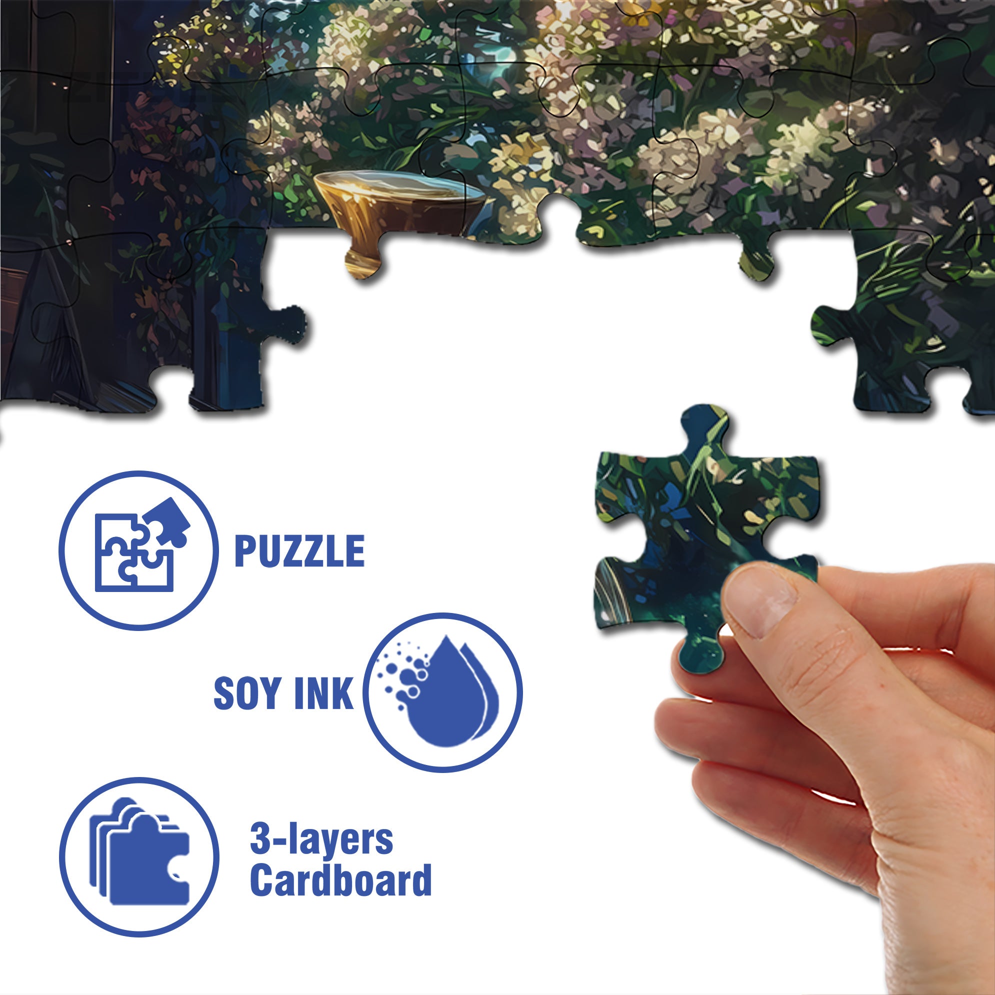 Glass Bottle 500pcs/1000pcs Jigsaw Puzzle, Scratch-Resistant, Interactive Family Game & Brain-Boosting DIY Decor, Perfect for Halloween, Christmas & New Year Gifts, Family Puzzle Game