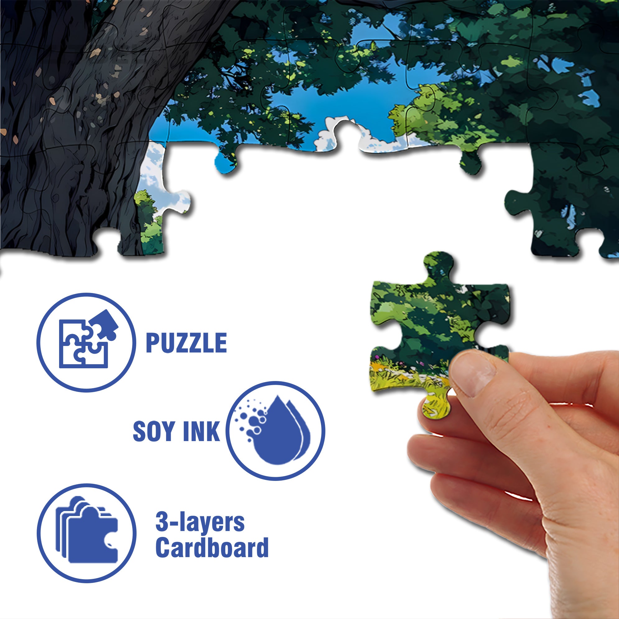 Go On A Picnic In Spring 500pcs/1000pcs Jigsaw Puzzle, Scratch-Resistant, Interactive Family Game & Brain-Boosting DIY Decor, Perfect for Halloween, Christmas & New Year Gifts, Family Puzzle Game
