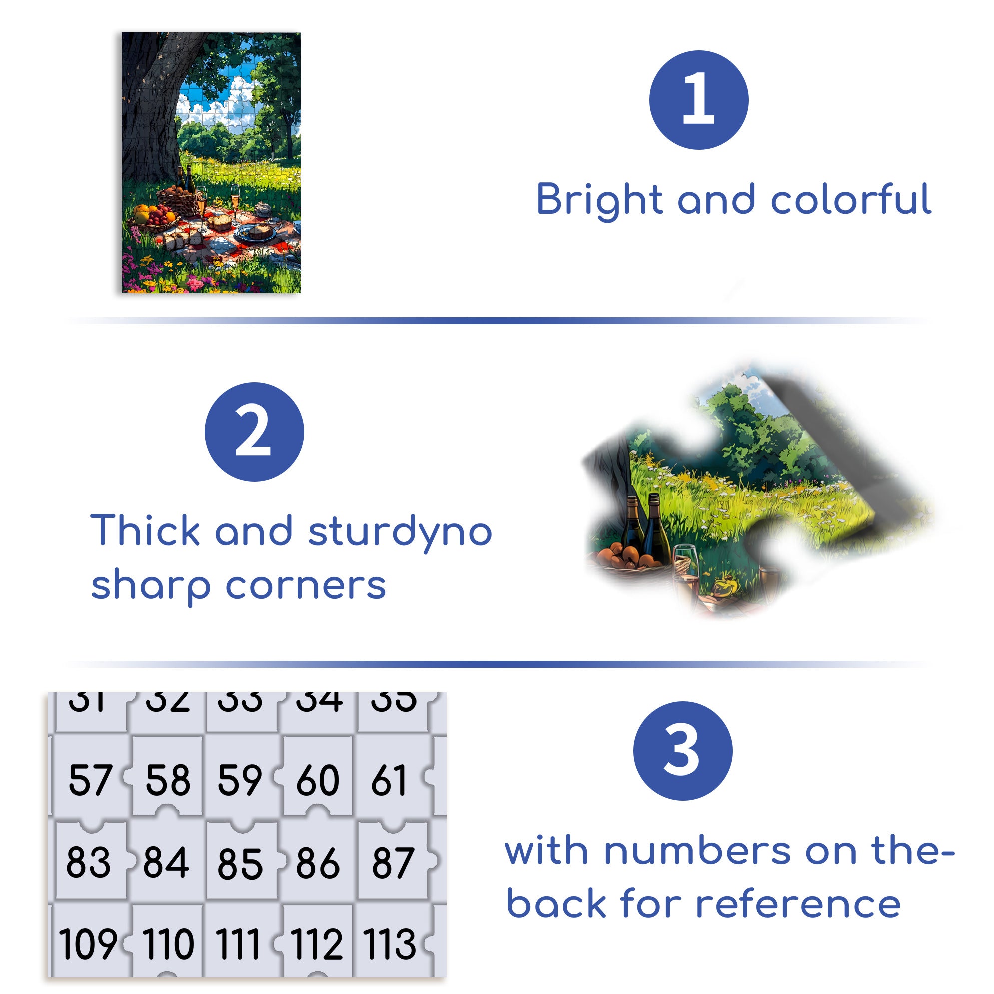 Go On A Picnic In Spring 500pcs/1000pcs Jigsaw Puzzle, Scratch-Resistant, Interactive Family Game & Brain-Boosting DIY Decor, Perfect for Halloween, Christmas & New Year Gifts, Family Puzzle Game