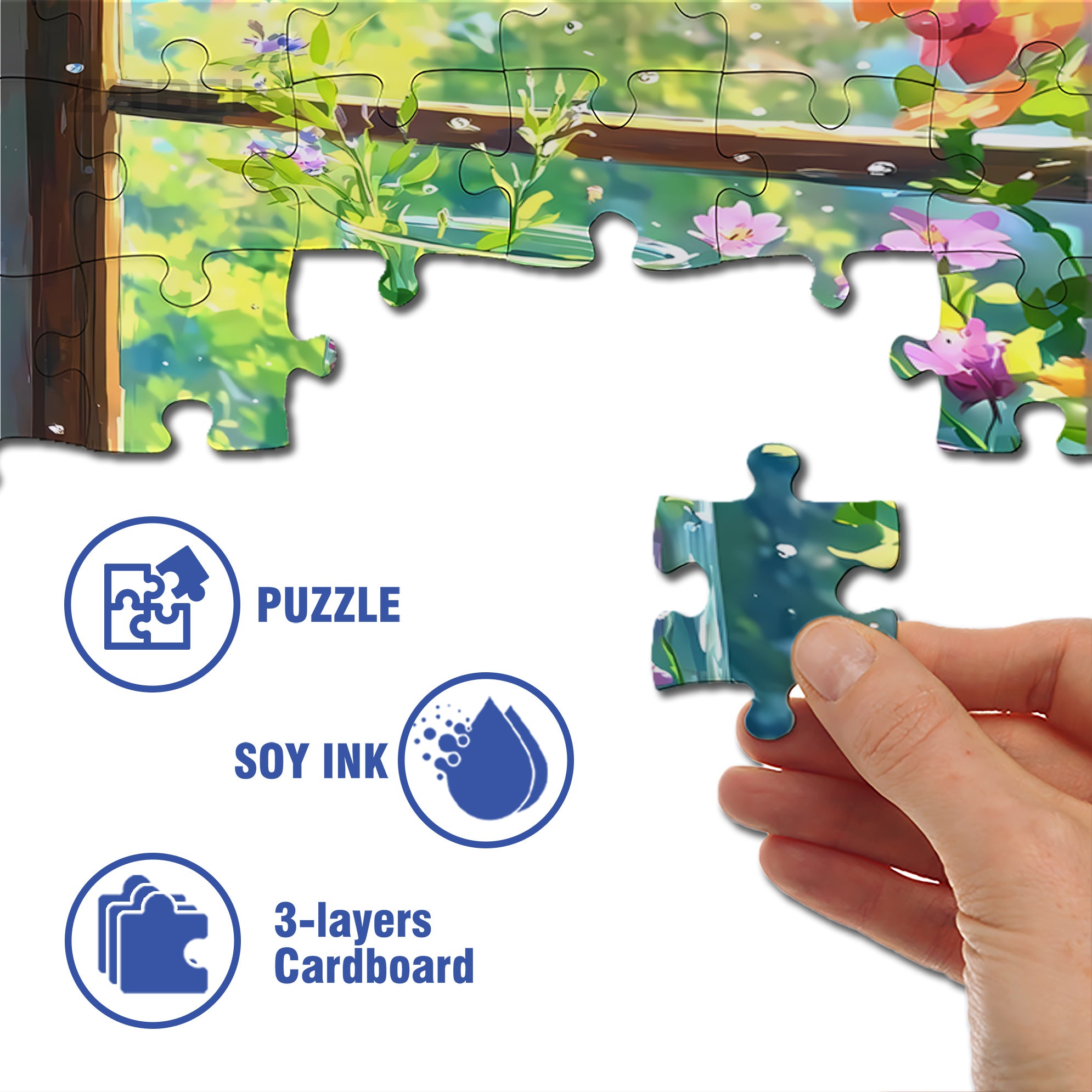 Goldfish 500pcs/1000pcs Jigsaw Puzzle, Scratch-Resistant, Interactive Family Game & Brain-Boosting DIY Decor, Perfect for Halloween, Christmas & New Year Gifts, Family Puzzle Game