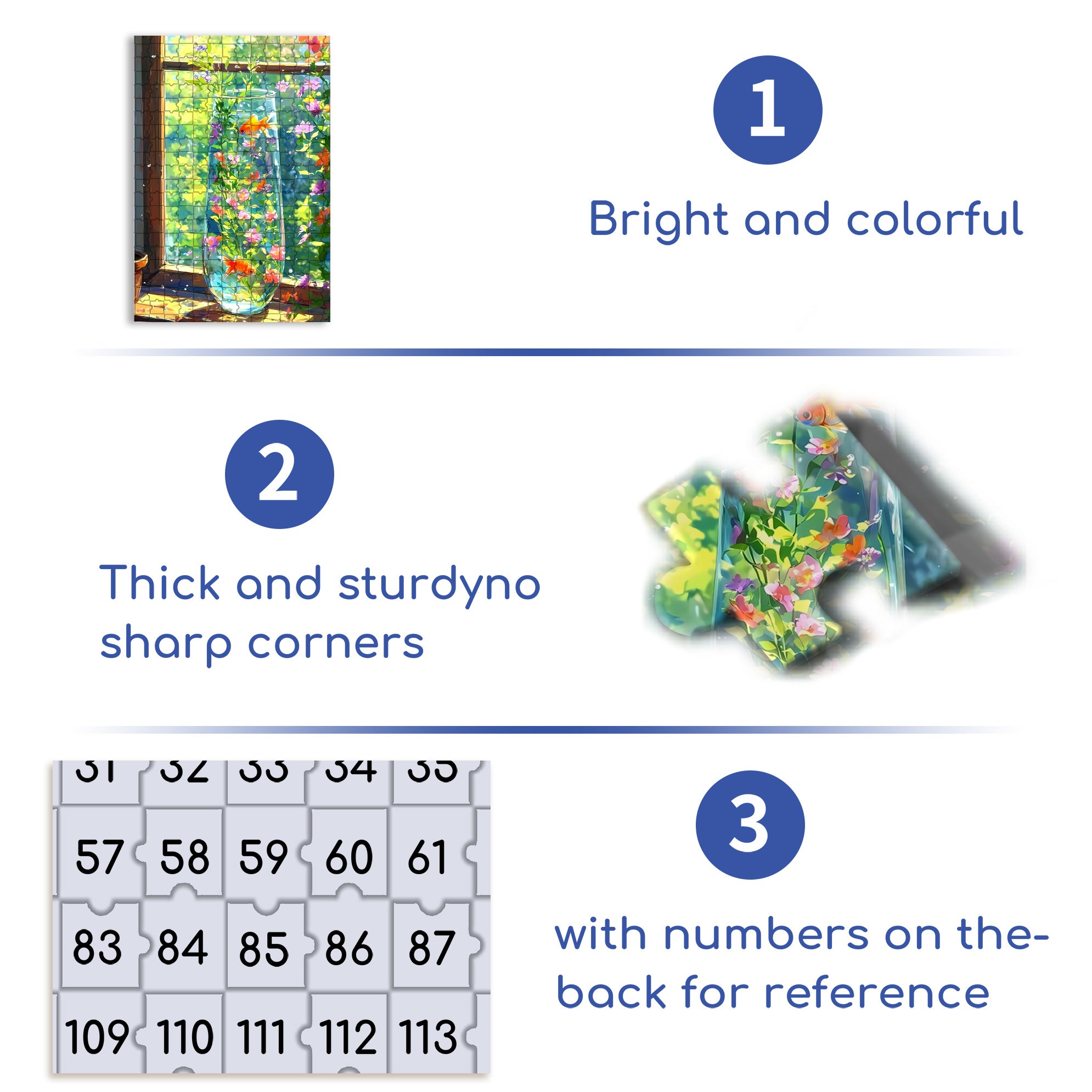 Goldfish 500pcs/1000pcs Jigsaw Puzzle, Scratch-Resistant, Interactive Family Game & Brain-Boosting DIY Decor, Perfect for Halloween, Christmas & New Year Gifts, Family Puzzle Game