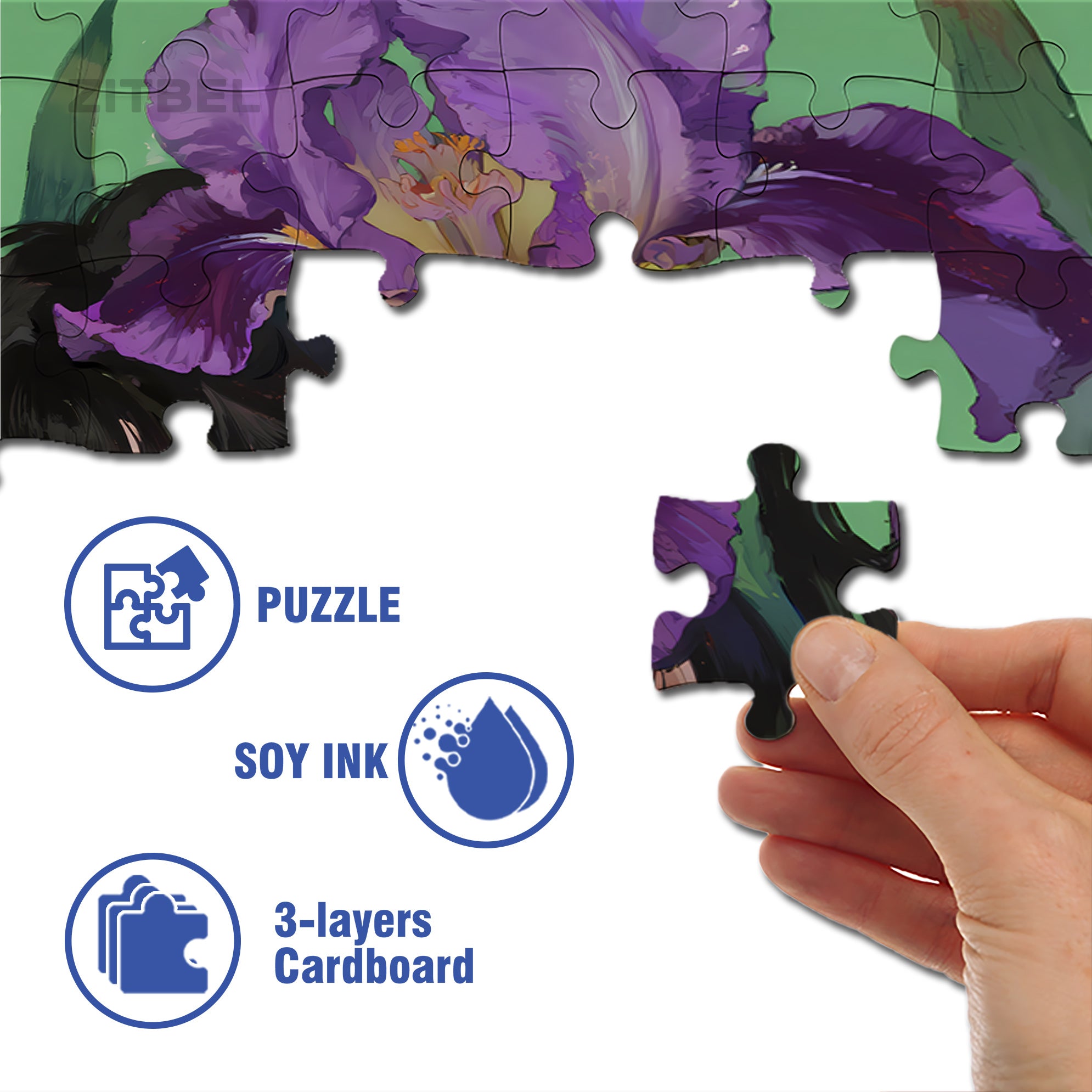 Iris & Cat & Me 500pcs/1000pcs Jigsaw Puzzle, Scratch-Resistant, Interactive Family Game & Brain-Boosting DIY Decor, Perfect for Halloween, Christmas & New Year Gifts, Family Puzzle Game