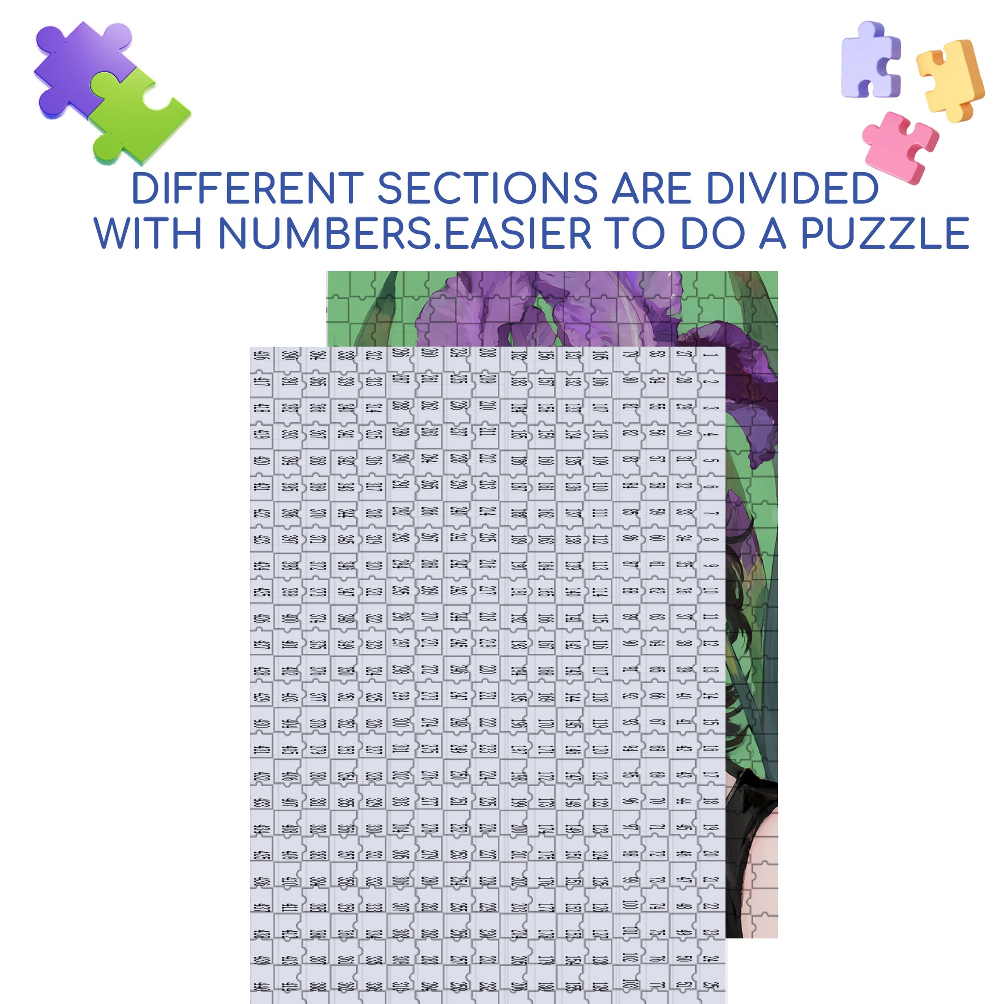 Iris & Cat & Me 500pcs/1000pcs Jigsaw Puzzle, Scratch-Resistant, Interactive Family Game & Brain-Boosting DIY Decor, Perfect for Halloween, Christmas & New Year Gifts, Family Puzzle Game
