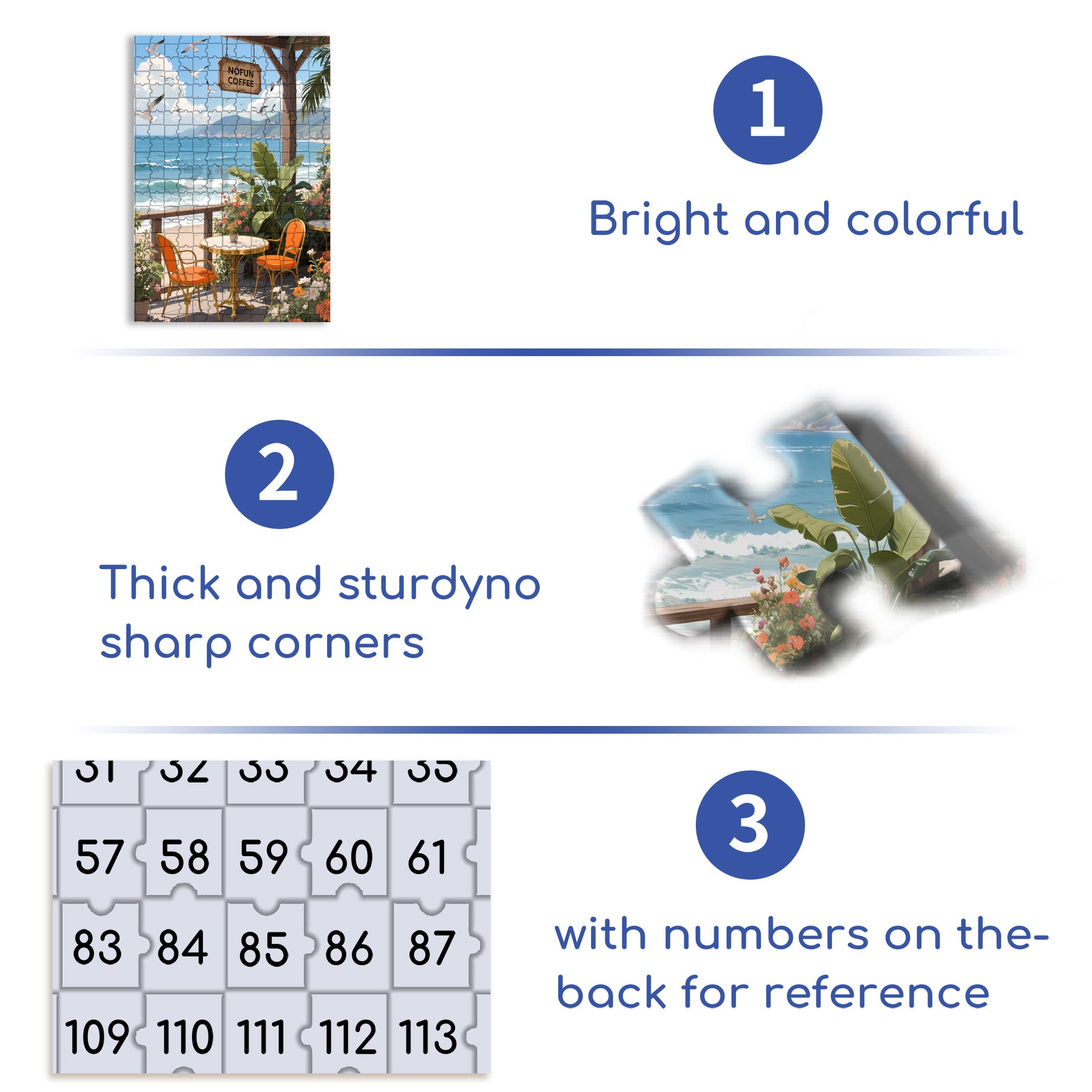 Island Vacation 500pcs/1000pcs Jigsaw Puzzle, Scratch-Resistant, Interactive Family Game & Brain-Boosting DIY Decor, Perfect for Halloween, Christmas & New Year Gifts, Family Puzzle Game