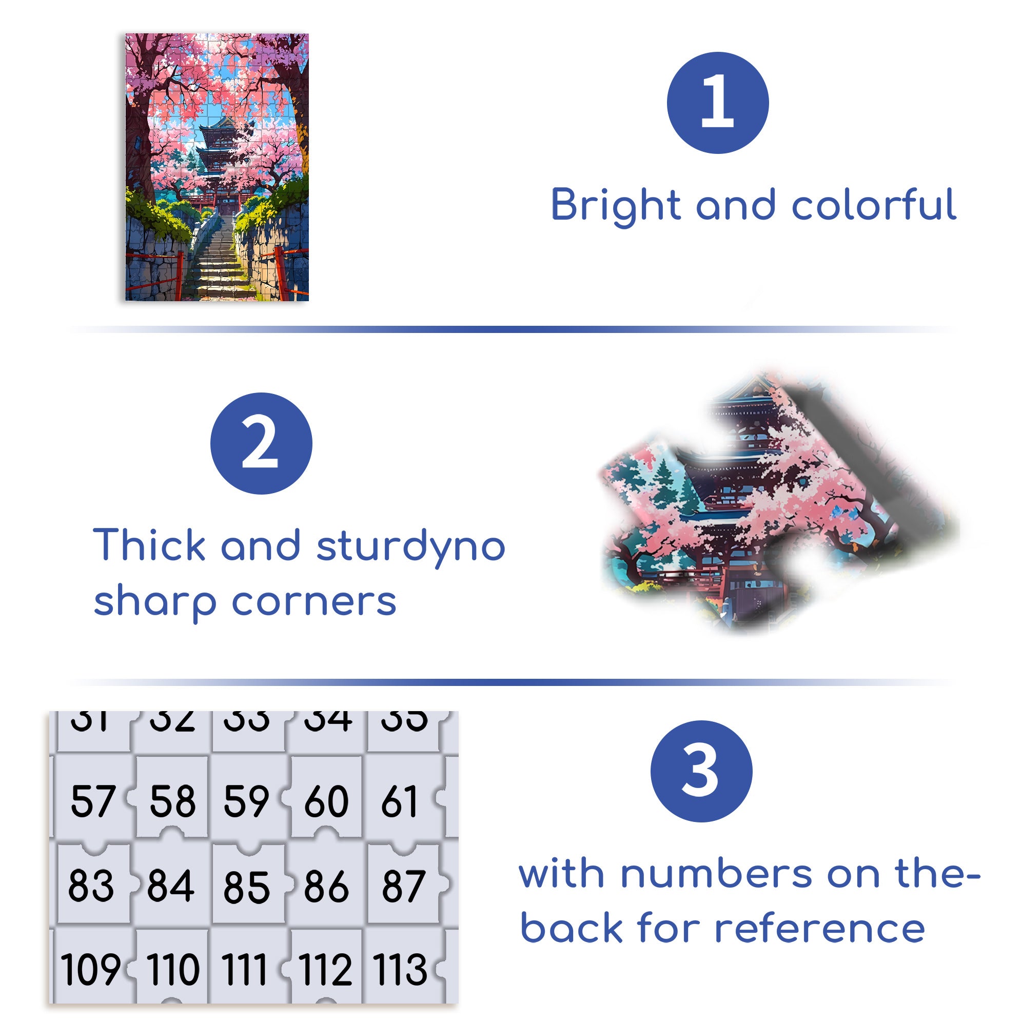 Japanese Landscape 500pcs/1000pcs Jigsaw Puzzle, Scratch-Resistant, Interactive Family Game & Brain-Boosting DIY Decor, Perfect for Halloween, Christmas & New Year Gifts, Family Puzzle Game