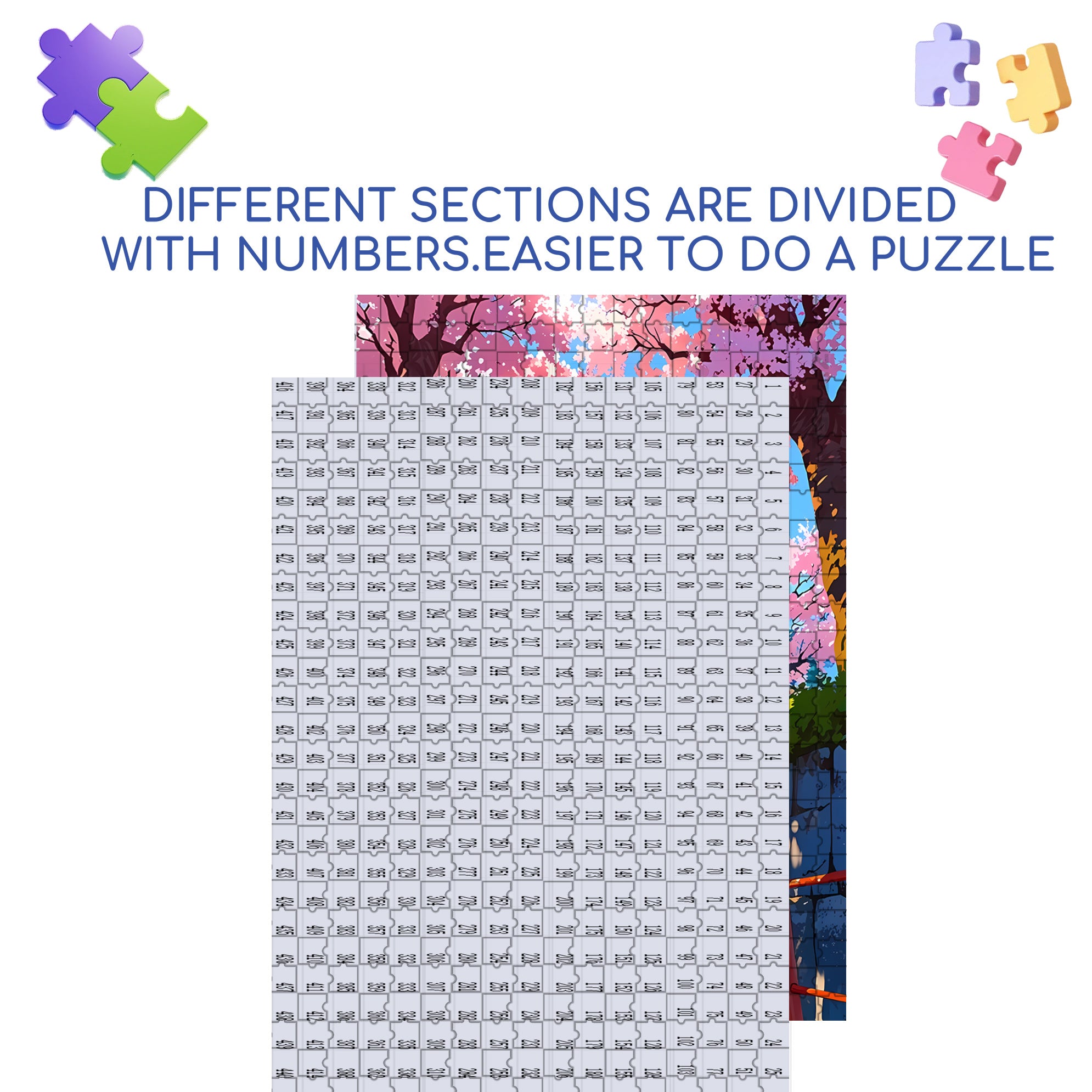 Japanese Landscape 500pcs/1000pcs Jigsaw Puzzle, Scratch-Resistant, Interactive Family Game & Brain-Boosting DIY Decor, Perfect for Halloween, Christmas & New Year Gifts, Family Puzzle Game