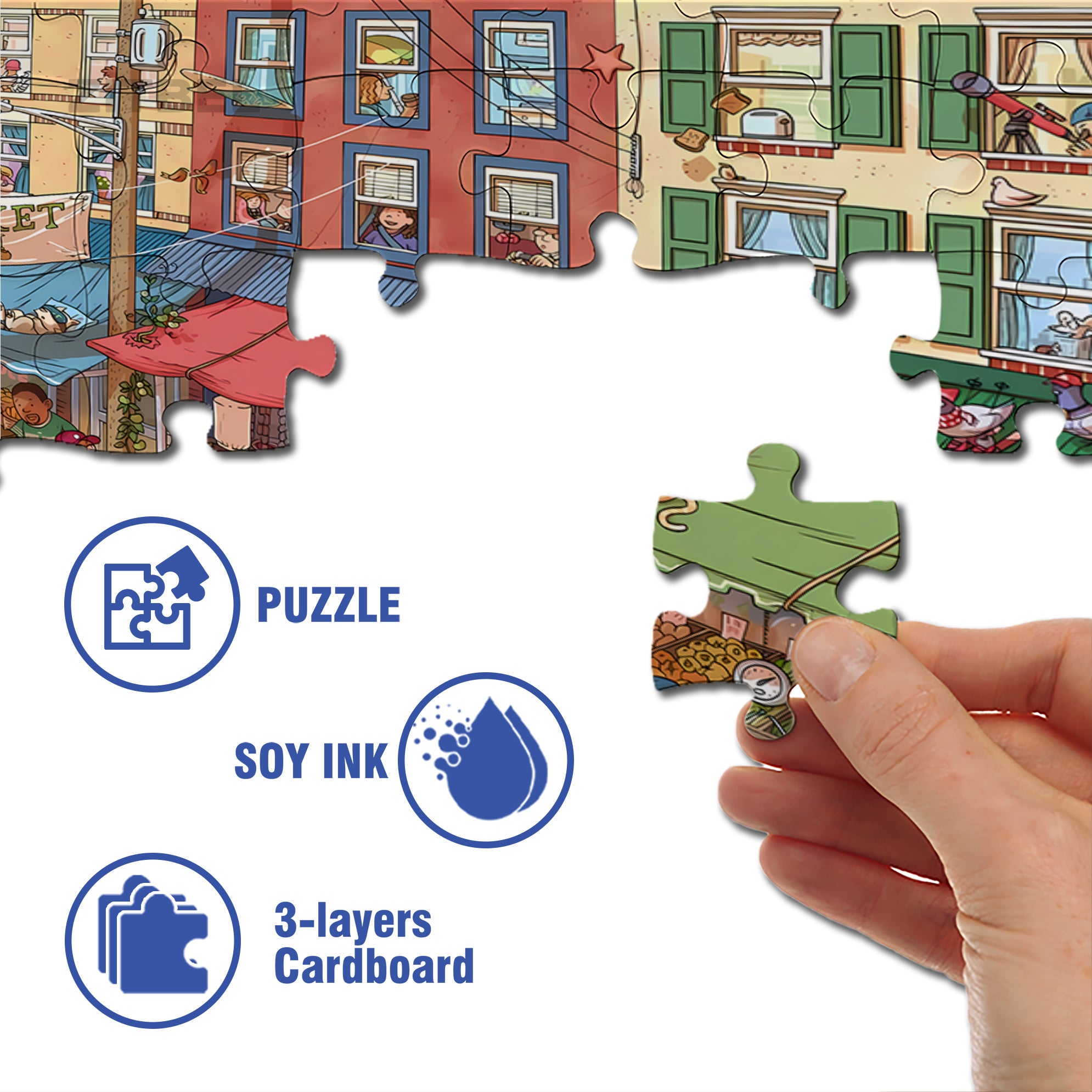 Lively 500pcs/1000pcs Jigsaw Puzzle, Scratch-Resistant, Interactive Family Game & Brain-Boosting DIY Decor, Perfect for Halloween, Christmas & New Year Gifts, Family Puzzle Game