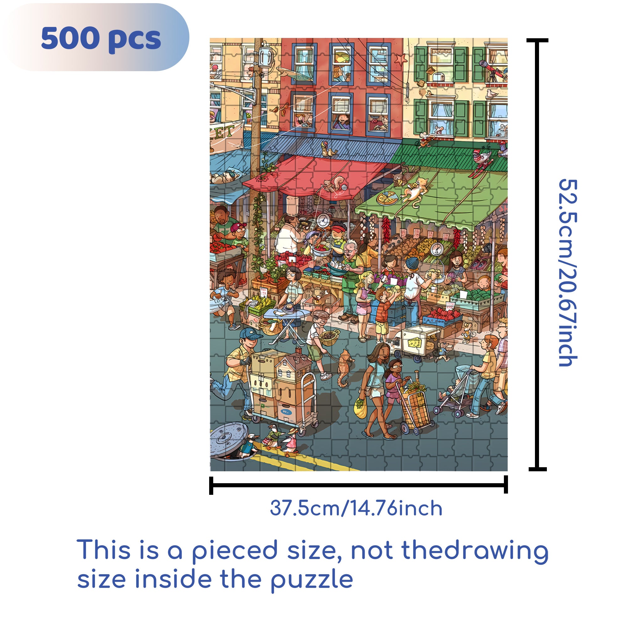 Lively 500pcs/1000pcs Jigsaw Puzzle, Scratch-Resistant, Interactive Family Game & Brain-Boosting DIY Decor, Perfect for Halloween, Christmas & New Year Gifts, Family Puzzle Game