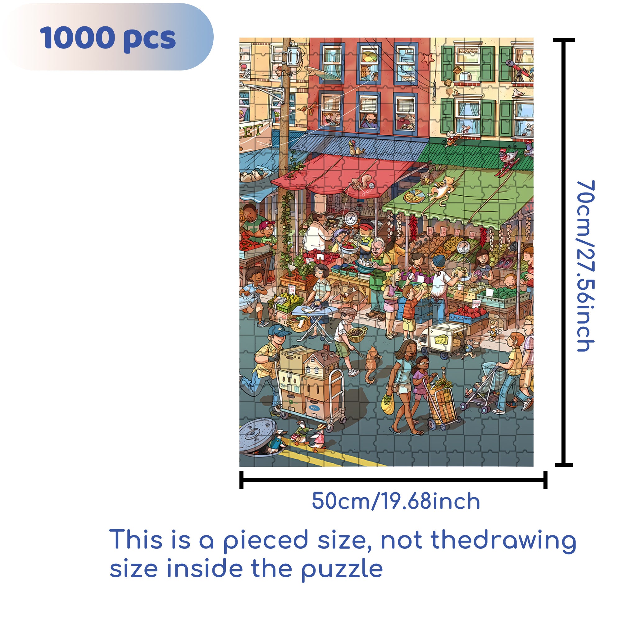 Lively 500pcs/1000pcs Jigsaw Puzzle, Scratch-Resistant, Interactive Family Game & Brain-Boosting DIY Decor, Perfect for Halloween, Christmas & New Year Gifts, Family Puzzle Game