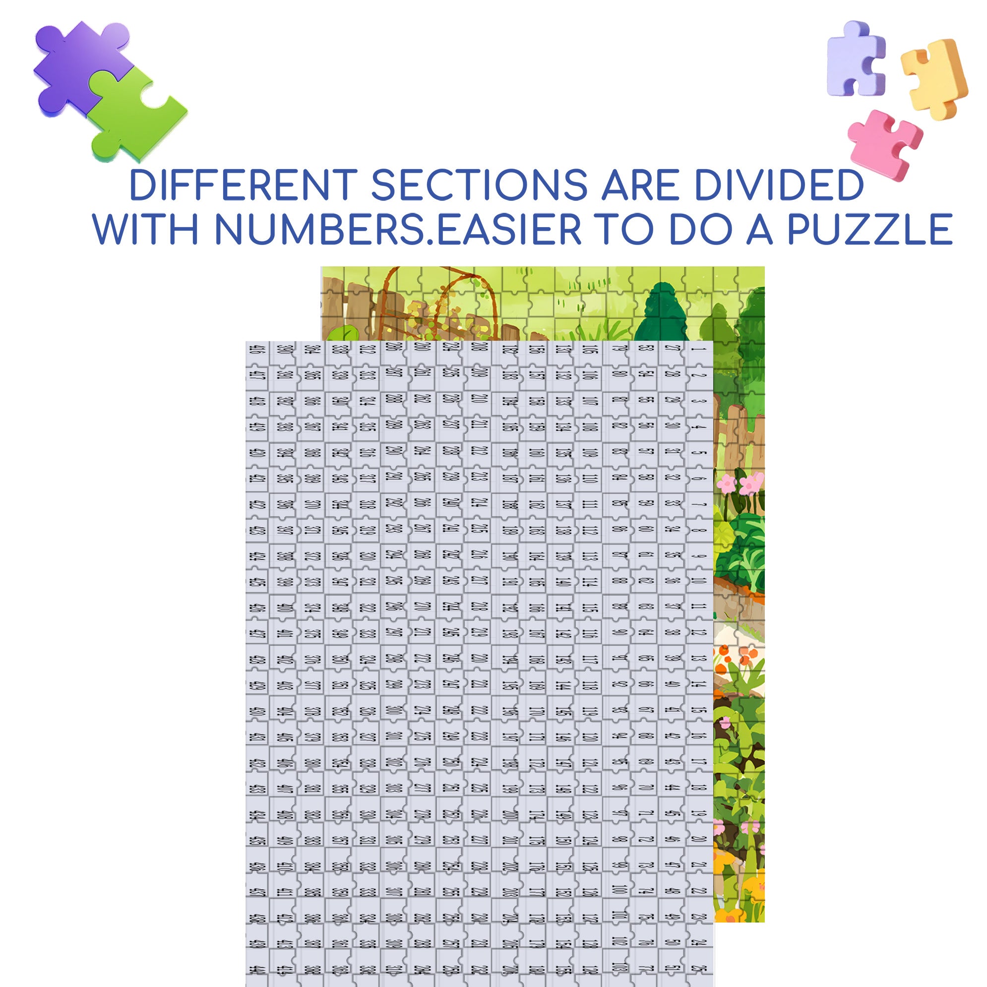 My Vegetable Garden2 500pcs/1000pcs Jigsaw Puzzle, Scratch-Resistant, Interactive Family Game & Brain-Boosting DIY Decor, Perfect for Halloween, Christmas & New Year Gifts, Family Puzzle Game