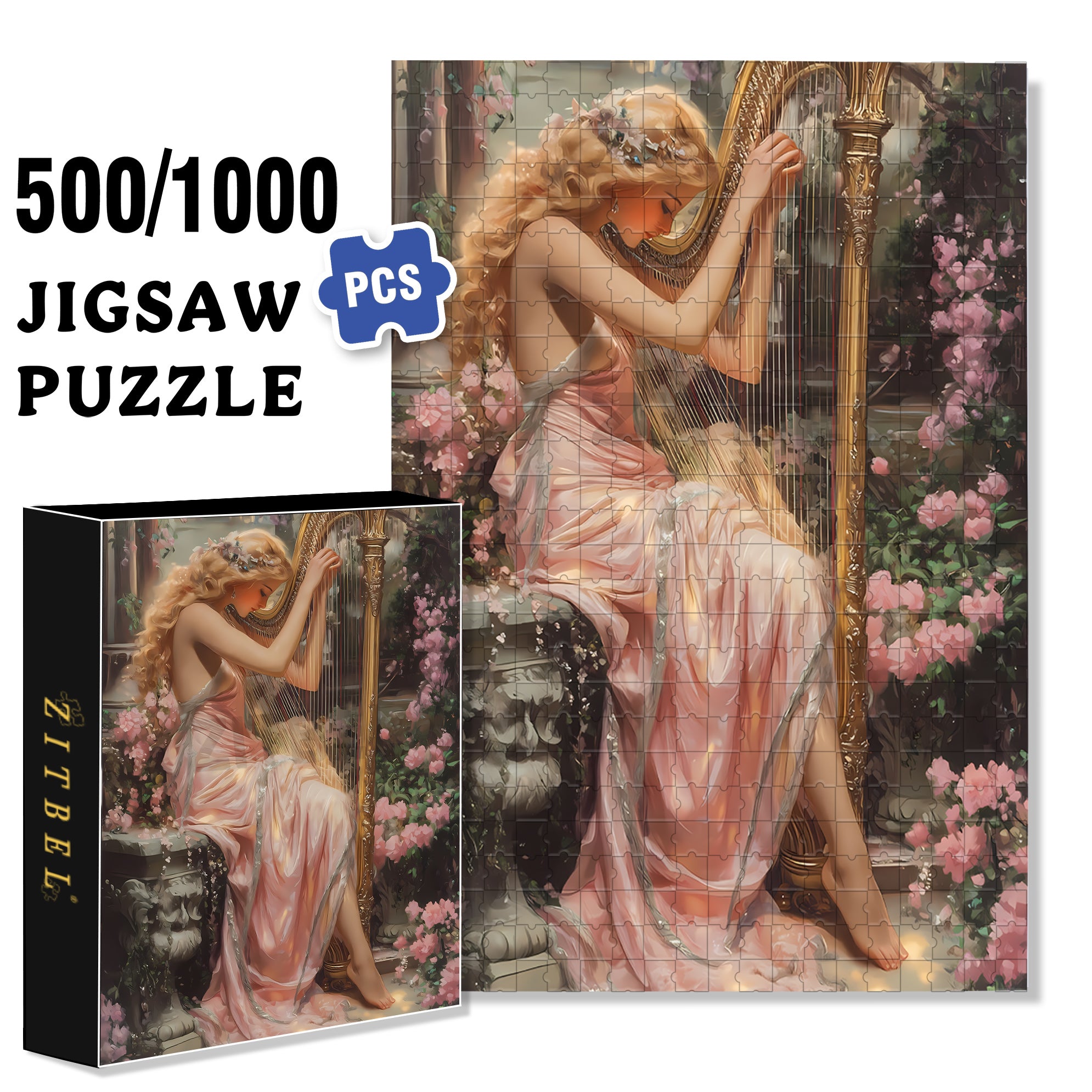 Nature's Sound 500pcs/1000pcs Jigsaw Puzzle, Scratch-Resistant, Interactive Family Game & Brain-Boosting DIY Decor, Perfect for Halloween, Christmas & New Year Gifts, Family Puzzle Game