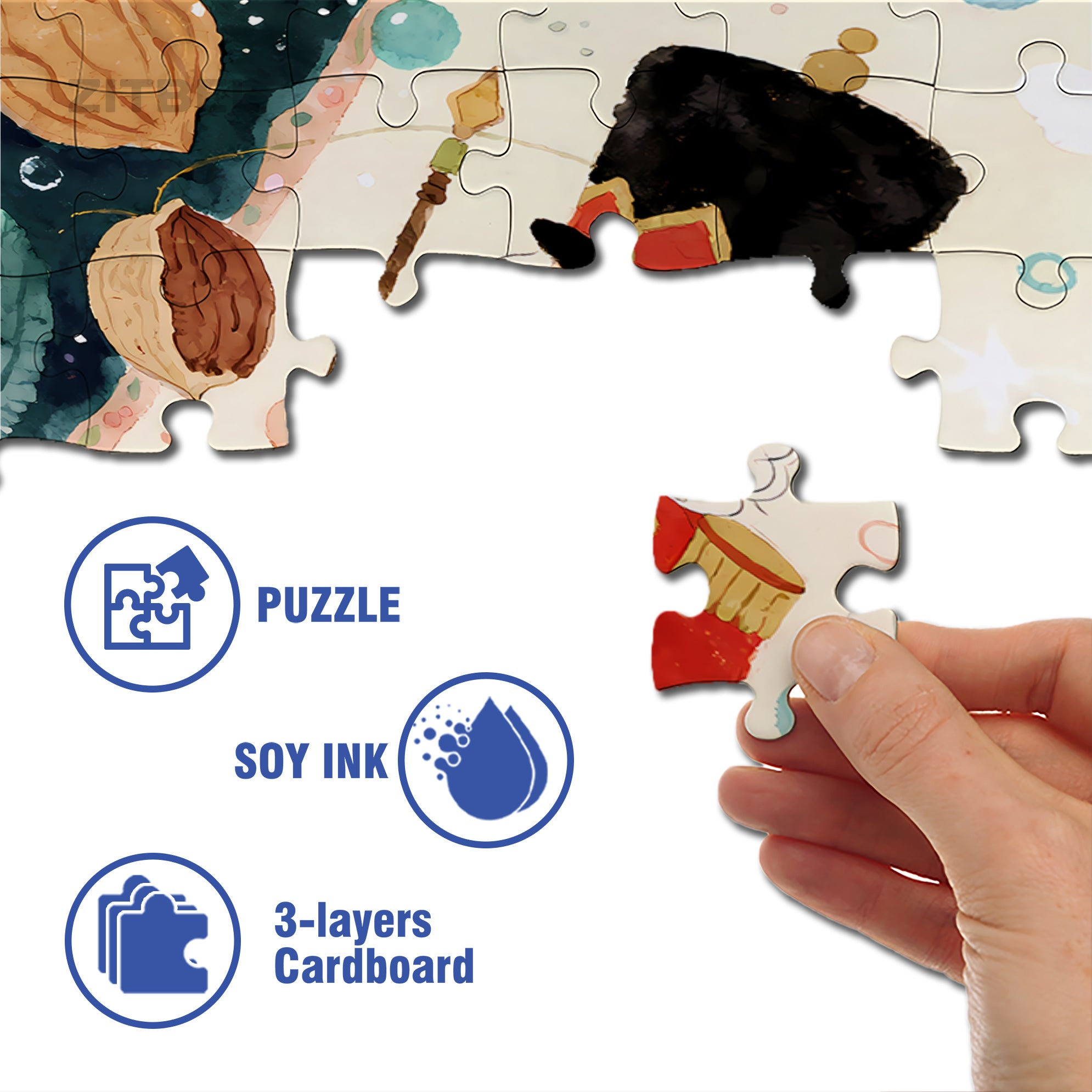 Nutcracker2 500pcs/1000pcs Jigsaw Puzzle, Scratch-Resistant, Interactive Family Game & Brain-Boosting DIY Decor, Perfect for Halloween, Christmas & New Year Gifts, Family Puzzle Game