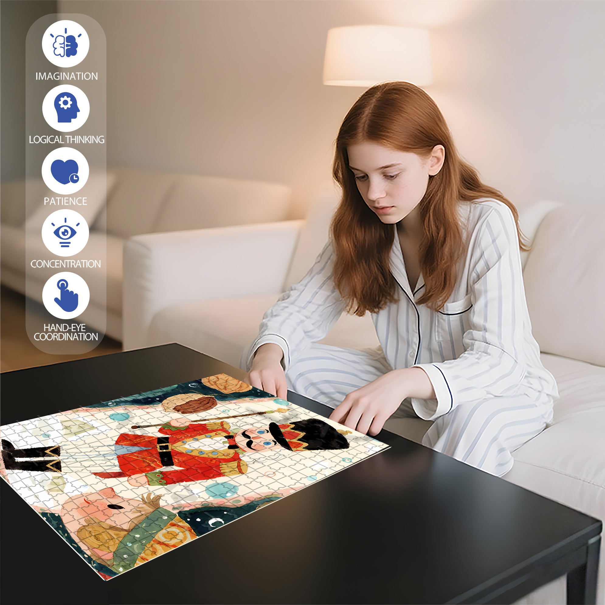 Nutcracker2 500pcs/1000pcs Jigsaw Puzzle, Scratch-Resistant, Interactive Family Game & Brain-Boosting DIY Decor, Perfect for Halloween, Christmas & New Year Gifts, Family Puzzle Game