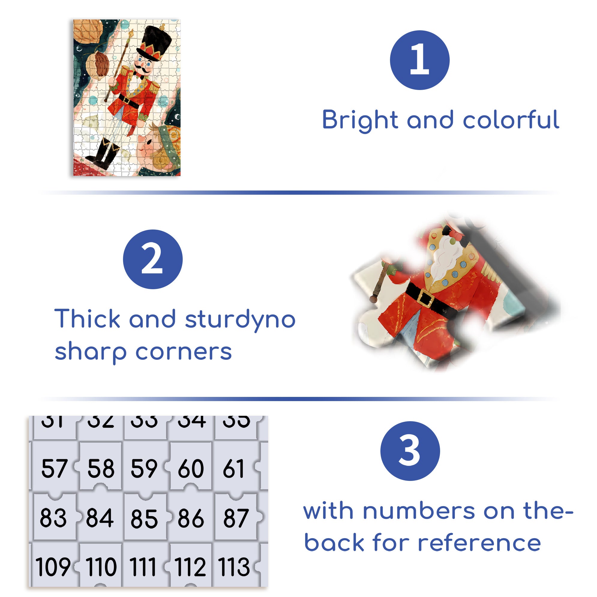 Nutcracker2 500pcs/1000pcs Jigsaw Puzzle, Scratch-Resistant, Interactive Family Game & Brain-Boosting DIY Decor, Perfect for Halloween, Christmas & New Year Gifts, Family Puzzle Game