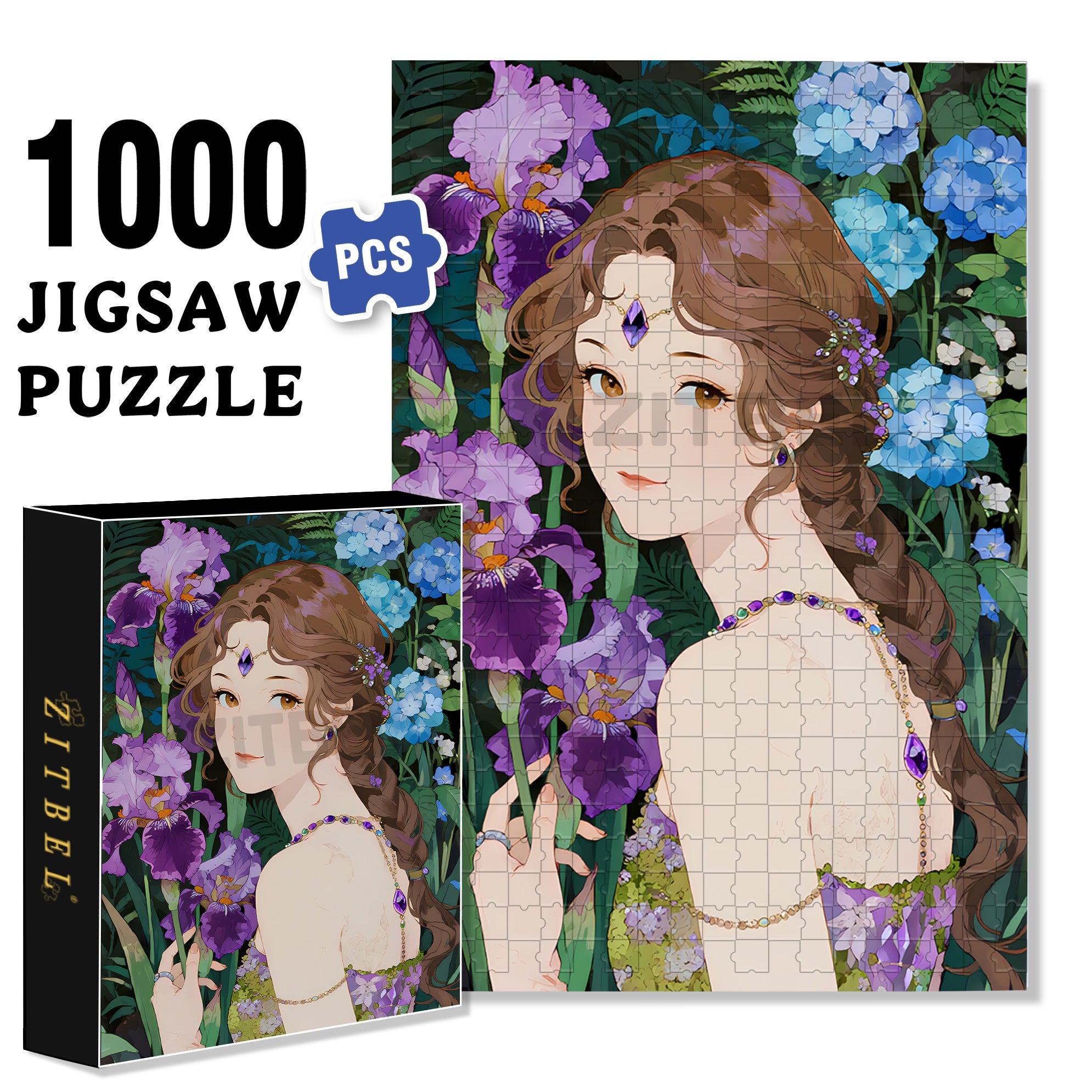 Pretty 500pcs/1000pcs Jigsaw Puzzle, Scratch-Resistant, Interactive Family Game & Brain-Boosting DIY Decor, Perfect for Halloween, Christmas & New Year Gifts, Family Puzzle Game