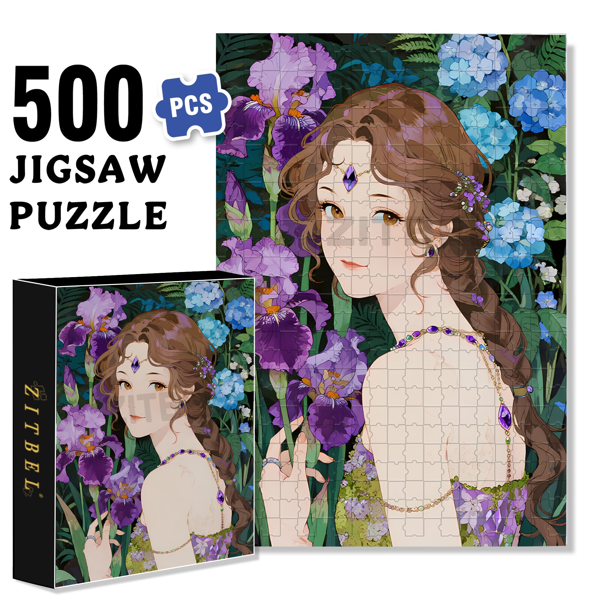 Pretty 500pcs/1000pcs Jigsaw Puzzle, Scratch-Resistant, Interactive Family Game & Brain-Boosting DIY Decor, Perfect for Halloween, Christmas & New Year Gifts, Family Puzzle Game
