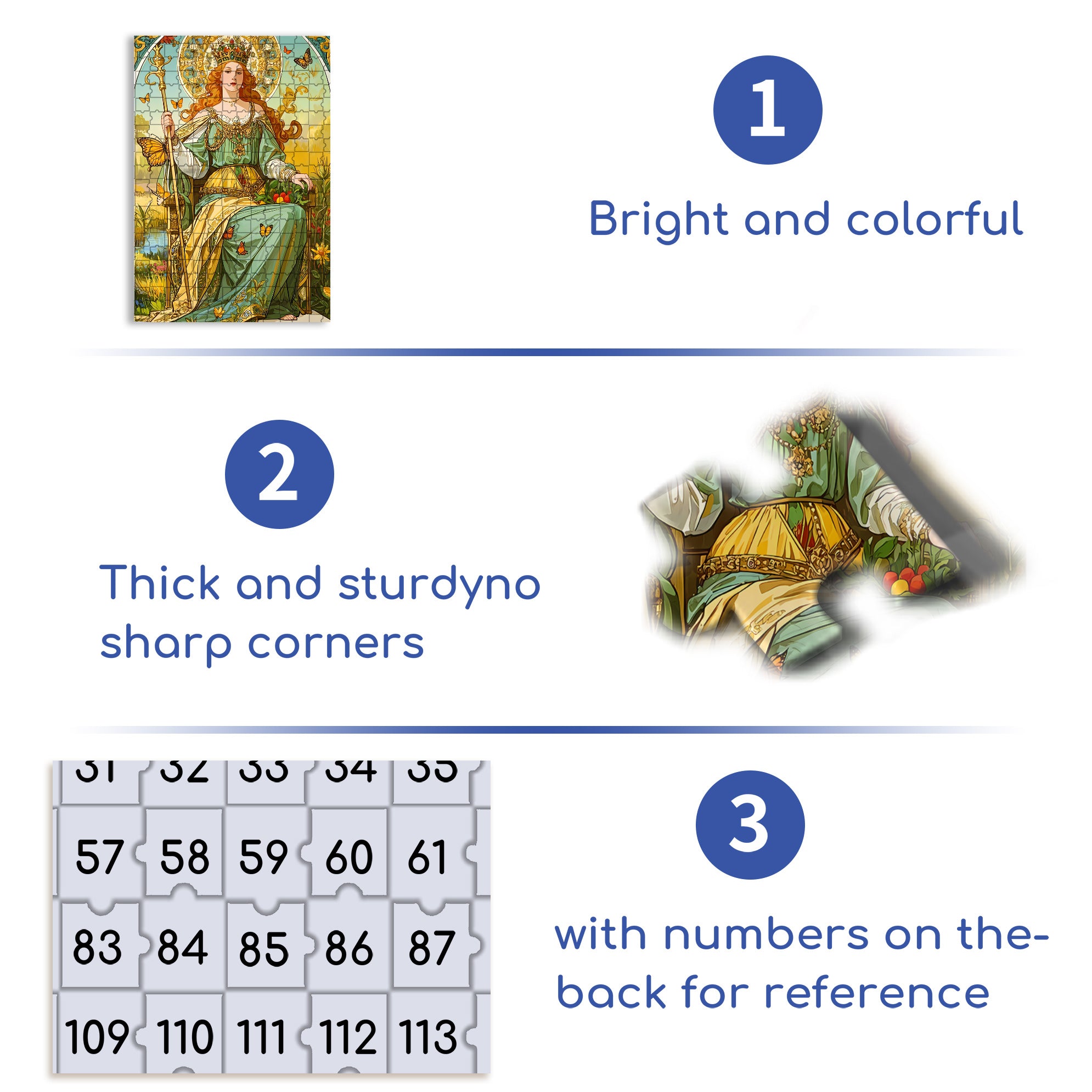 Queen 500pcs/1000pcs Jigsaw Puzzle, Scratch-Resistant, Interactive Family Game & Brain-Boosting DIY Decor, Perfect for Halloween, Christmas & New Year Gifts, Family Puzzle Game