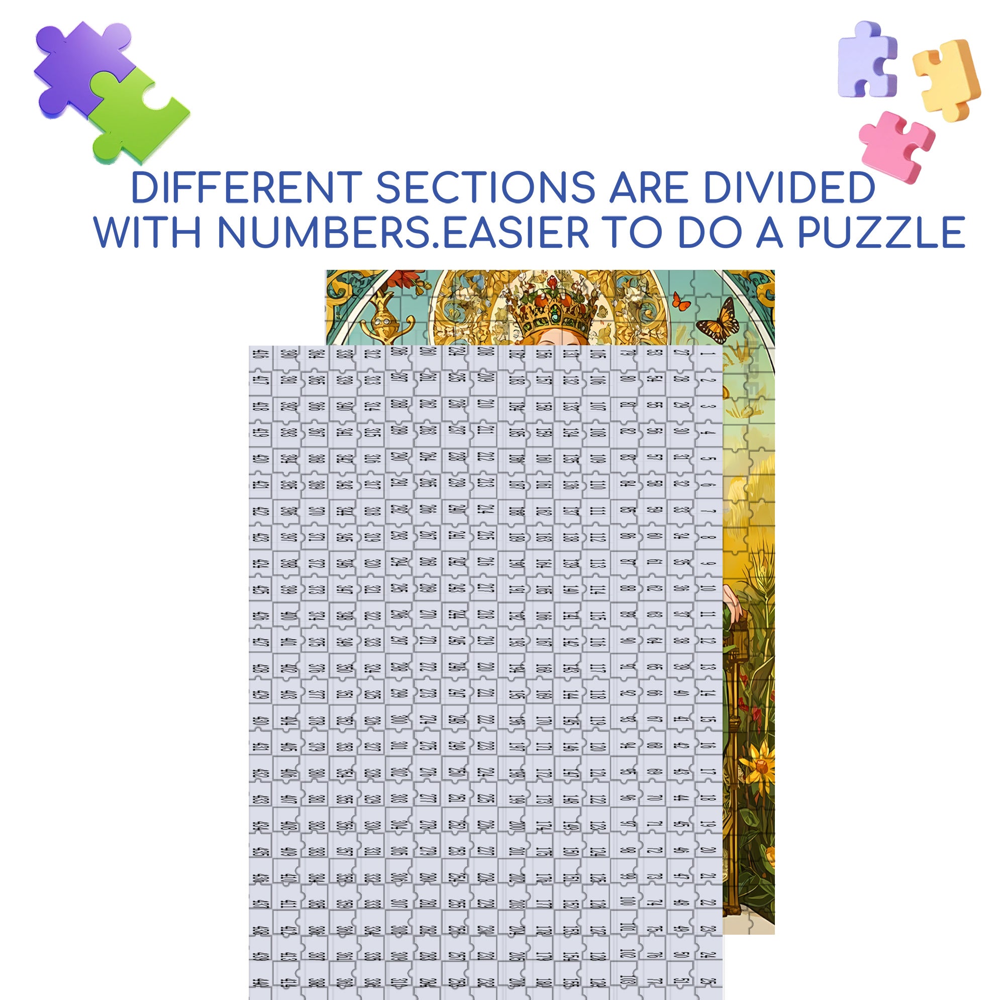 Queen 500pcs/1000pcs Jigsaw Puzzle, Scratch-Resistant, Interactive Family Game & Brain-Boosting DIY Decor, Perfect for Halloween, Christmas & New Year Gifts, Family Puzzle Game