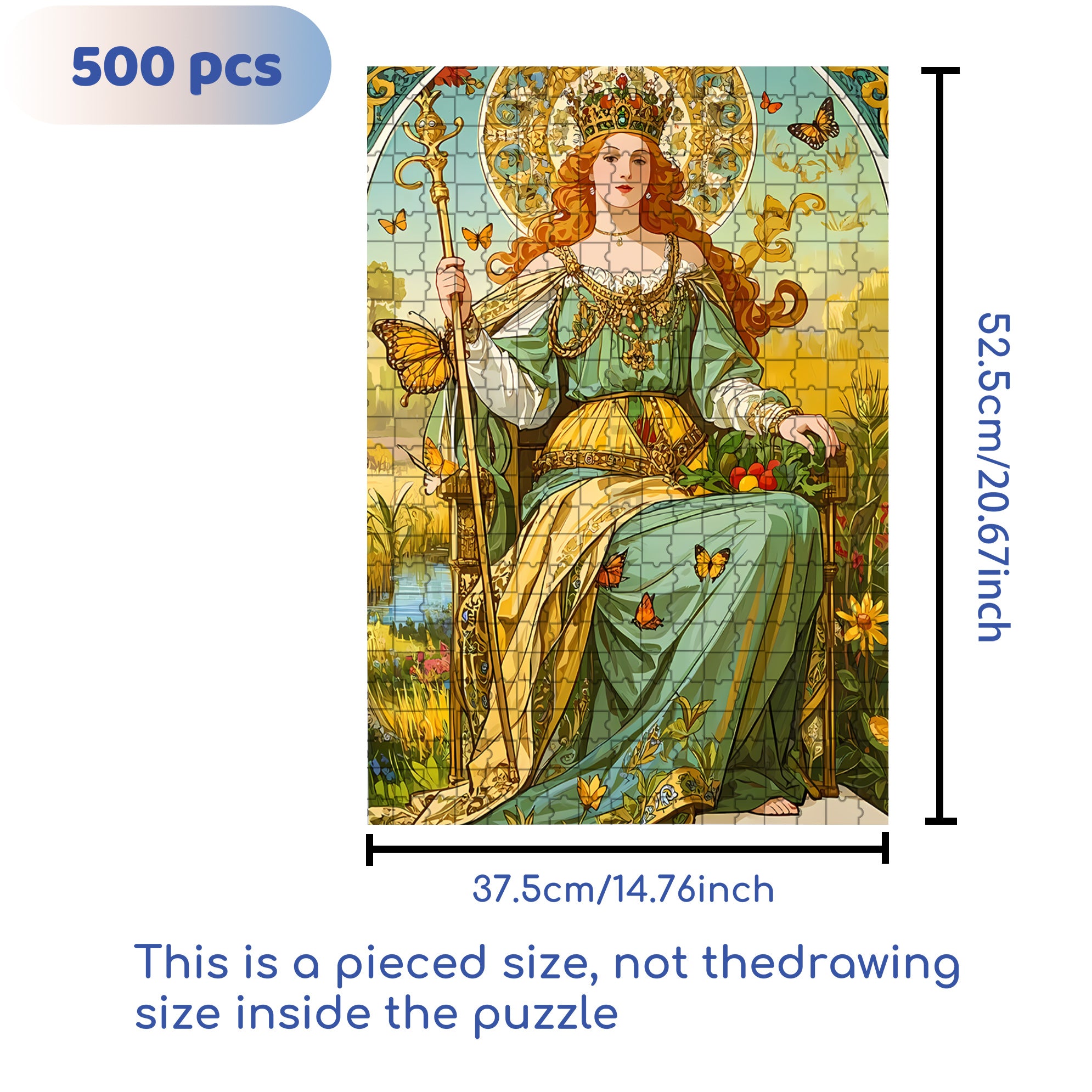 Queen 500pcs/1000pcs Jigsaw Puzzle, Scratch-Resistant, Interactive Family Game & Brain-Boosting DIY Decor, Perfect for Halloween, Christmas & New Year Gifts, Family Puzzle Game