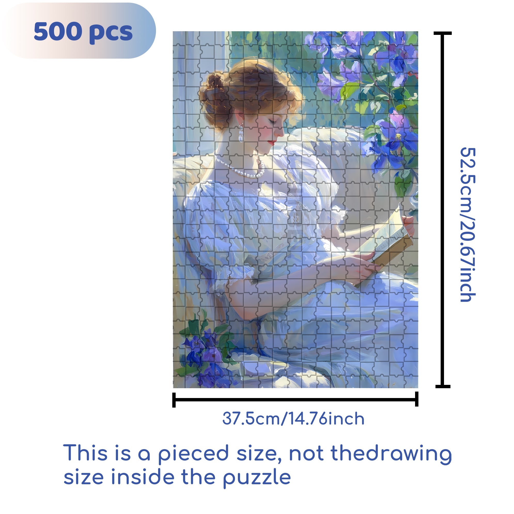 Read Quietly 500pcs/1000pcs Jigsaw Puzzle, Scratch-Resistant, Interactive Family Game & Brain-Boosting DIY Decor, Perfect for Halloween, Christmas & New Year Gifts, Family Puzzle Game