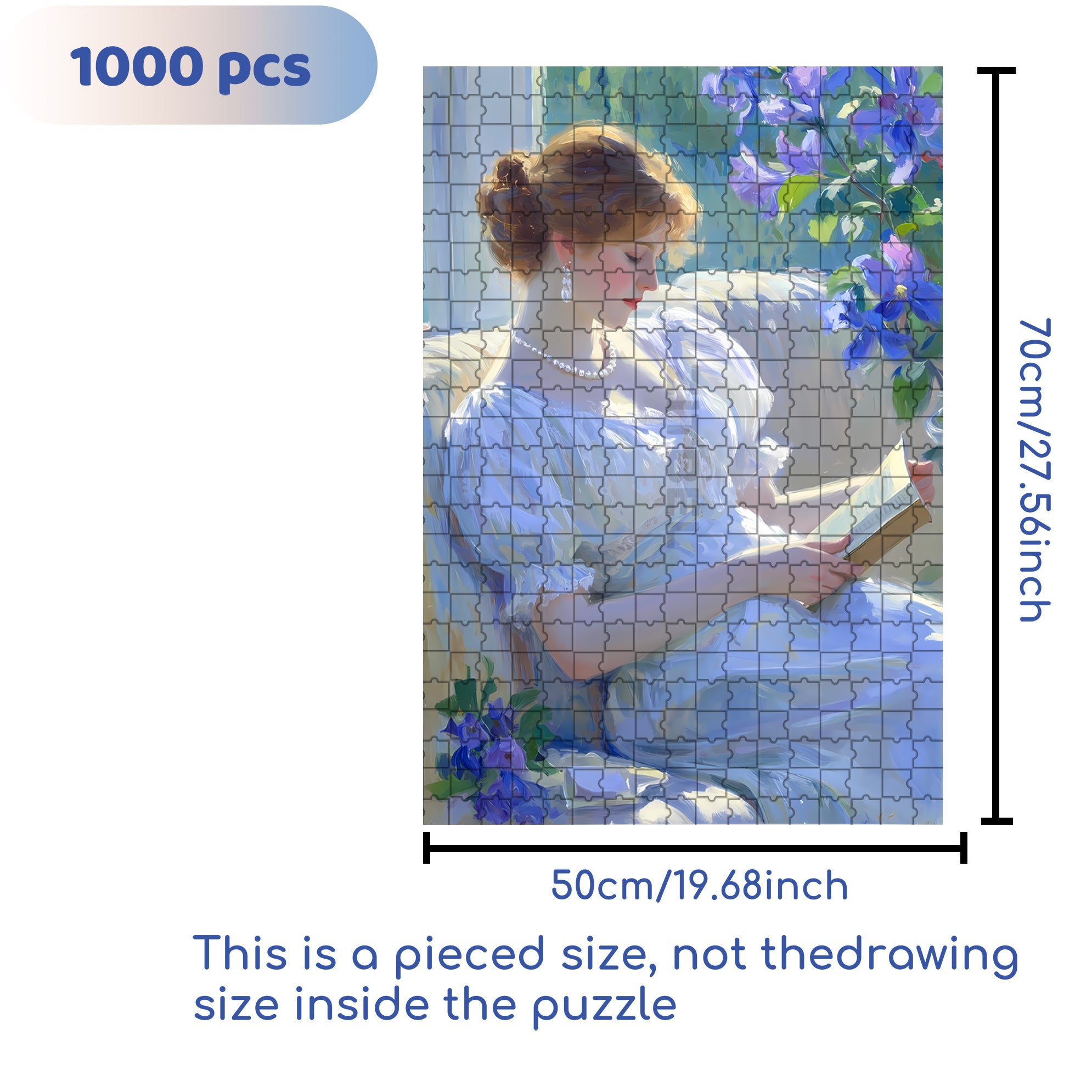 Read Quietly 500pcs/1000pcs Jigsaw Puzzle, Scratch-Resistant, Interactive Family Game & Brain-Boosting DIY Decor, Perfect for Halloween, Christmas & New Year Gifts, Family Puzzle Game