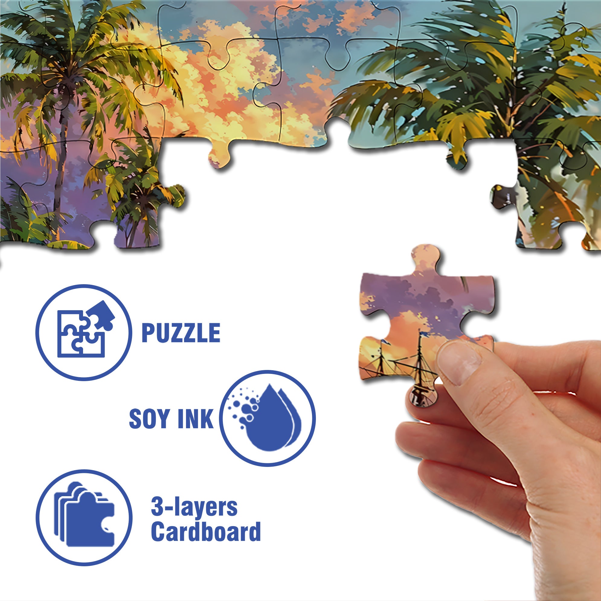 Return 500pcs/1000pcs Jigsaw Puzzle, Scratch-Resistant, Interactive Family Game & Brain-Boosting DIY Decor, Perfect for Halloween, Christmas & New Year Gifts, Family Puzzle Game
