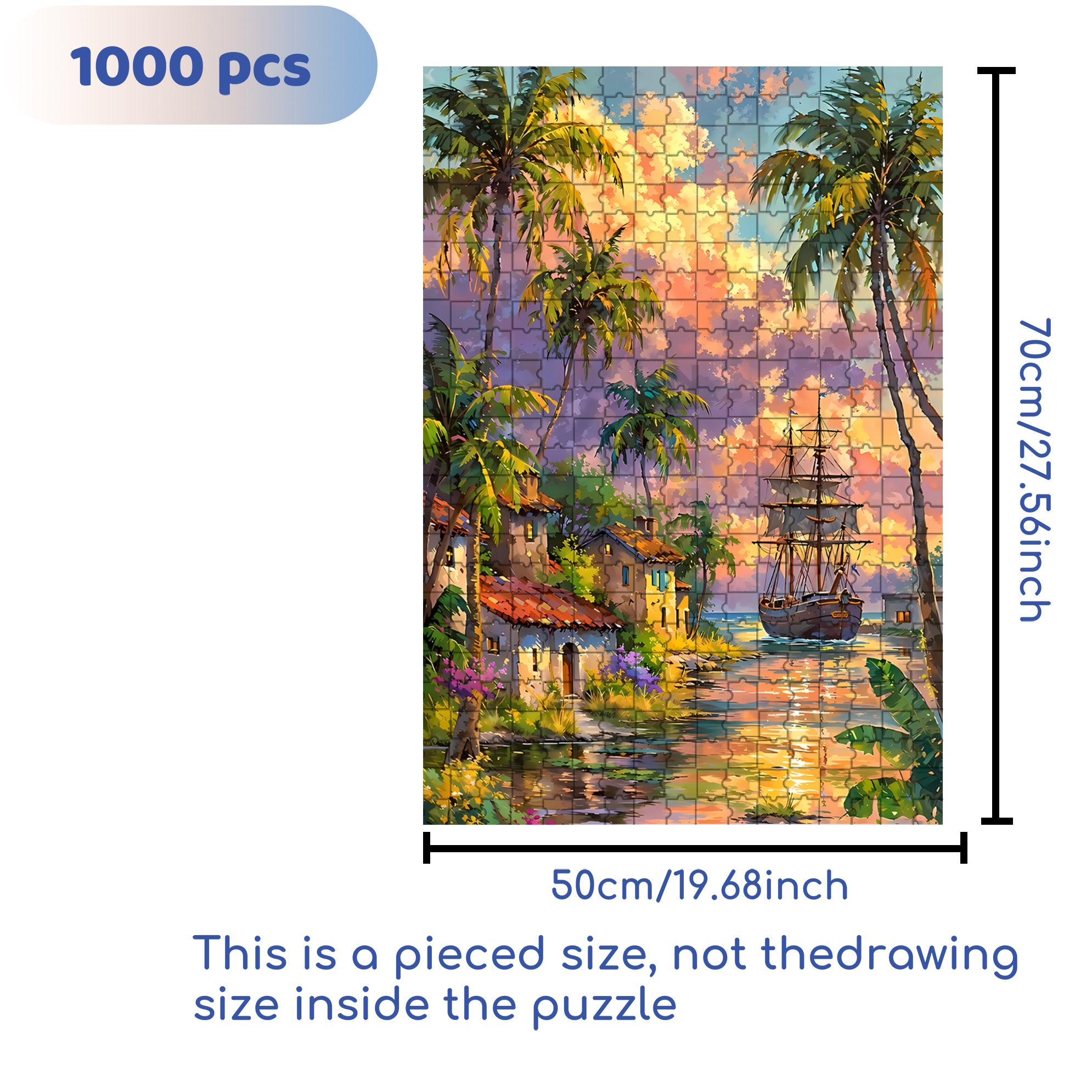 Return 500pcs/1000pcs Jigsaw Puzzle, Scratch-Resistant, Interactive Family Game & Brain-Boosting DIY Decor, Perfect for Halloween, Christmas & New Year Gifts, Family Puzzle Game