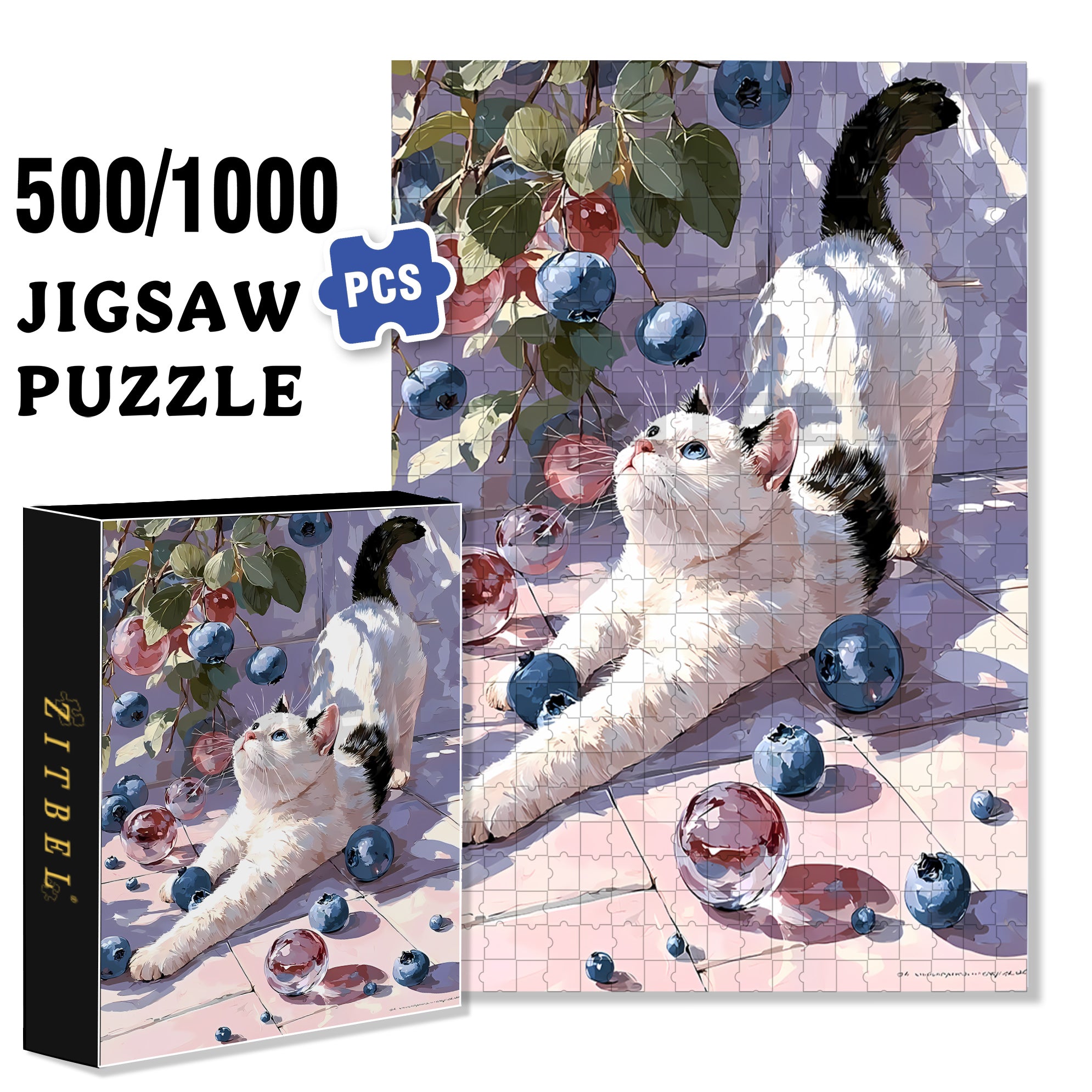 Stretch 500pcs/1000pcs Jigsaw Puzzle, Scratch-Resistant, Interactive Family Game & Brain-Boosting DIY Decor, Perfect for Halloween, Christmas & New Year Gifts, Family Puzzle Game