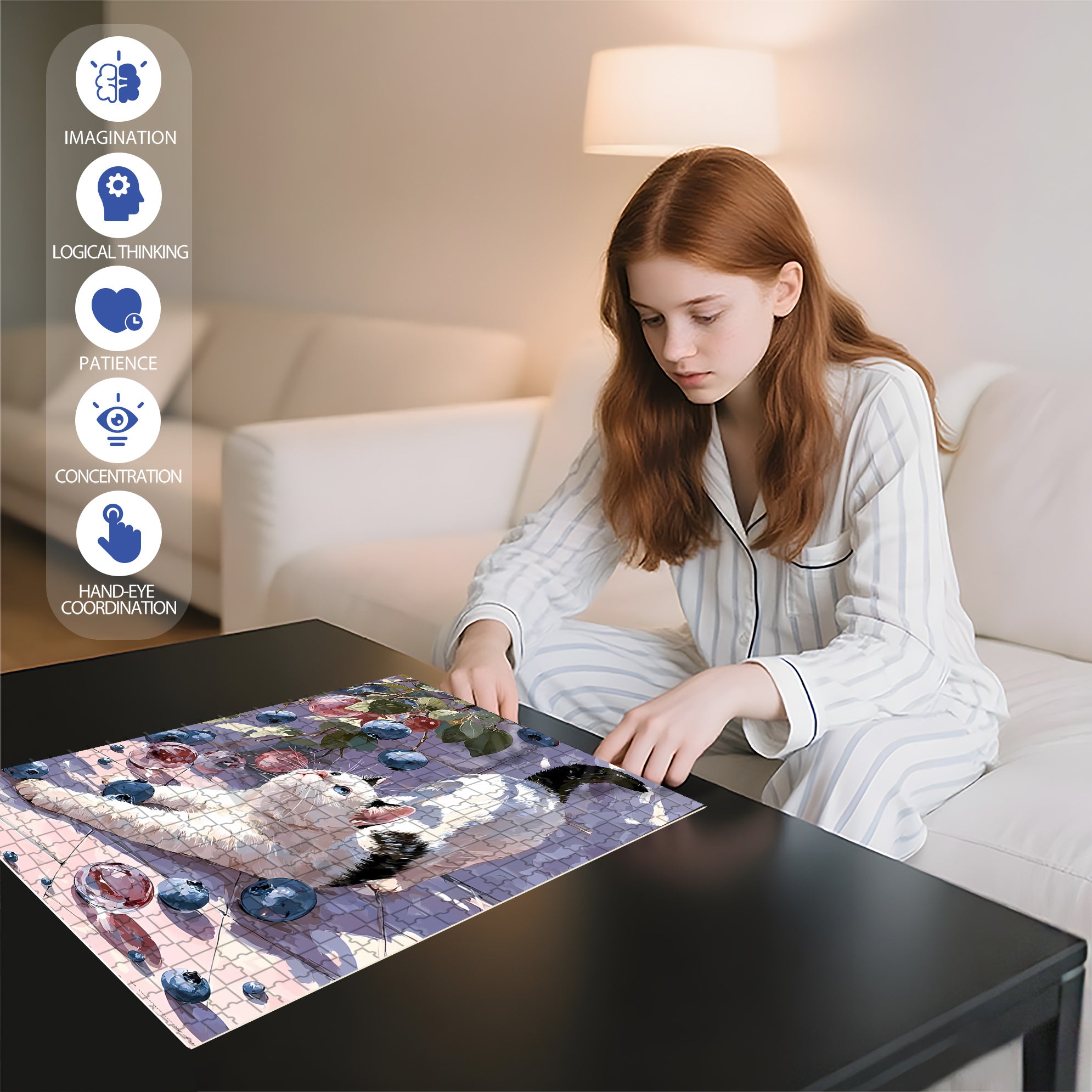 Stretch 500pcs/1000pcs Jigsaw Puzzle, Scratch-Resistant, Interactive Family Game & Brain-Boosting DIY Decor, Perfect for Halloween, Christmas & New Year Gifts, Family Puzzle Game