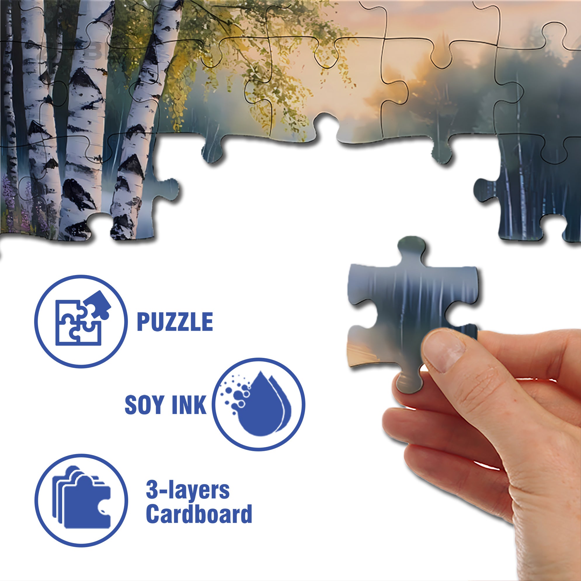 Swans 500pcs/1000pcs Jigsaw Puzzle, Scratch-Resistant, Interactive Family Game & Brain-Boosting DIY Decor, Perfect for Halloween, Christmas & New Year Gifts, Family Puzzle Game
