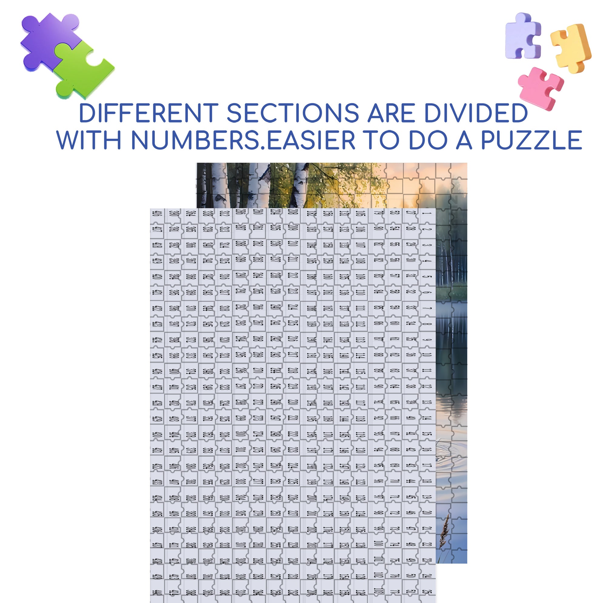 Swans 500pcs/1000pcs Jigsaw Puzzle, Scratch-Resistant, Interactive Family Game & Brain-Boosting DIY Decor, Perfect for Halloween, Christmas & New Year Gifts, Family Puzzle Game