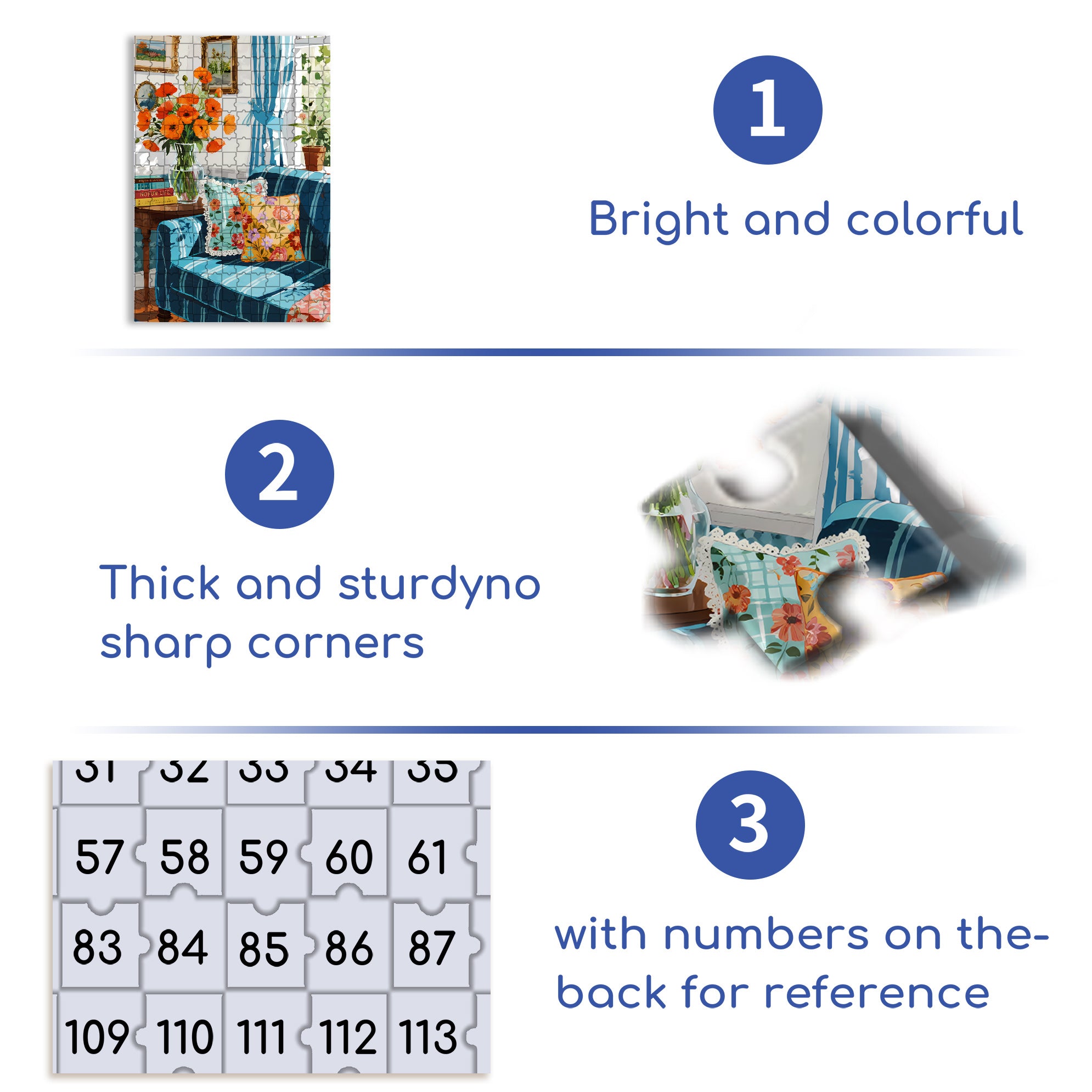 Sweet Home 500pcs/1000pcs Jigsaw Puzzle, Scratch-Resistant, Interactive Family Game & Brain-Boosting DIY Decor, Perfect for Halloween, Christmas & New Year Gifts, Family Puzzle Game