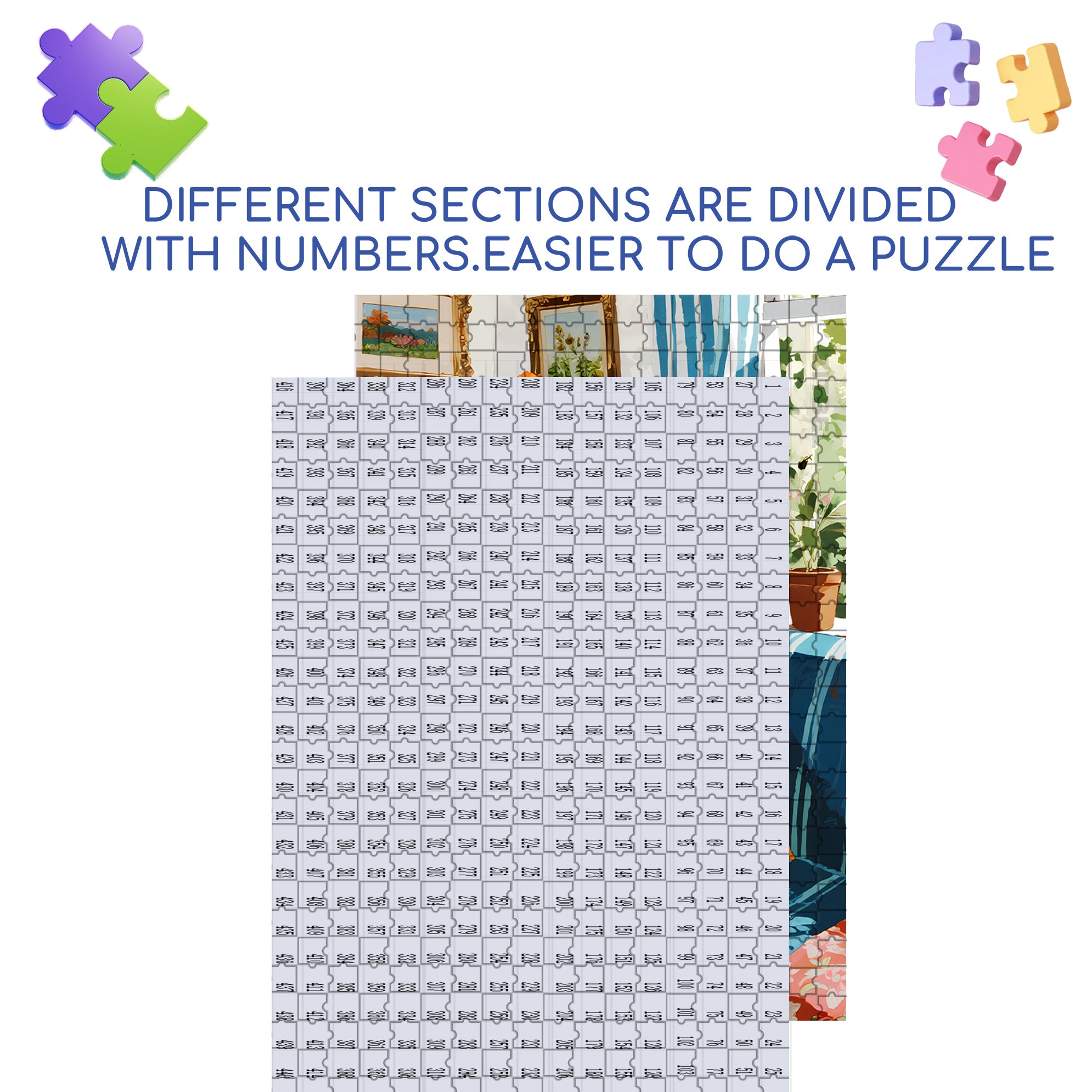 Sweet Home 500pcs/1000pcs Jigsaw Puzzle, Scratch-Resistant, Interactive Family Game & Brain-Boosting DIY Decor, Perfect for Halloween, Christmas & New Year Gifts, Family Puzzle Game