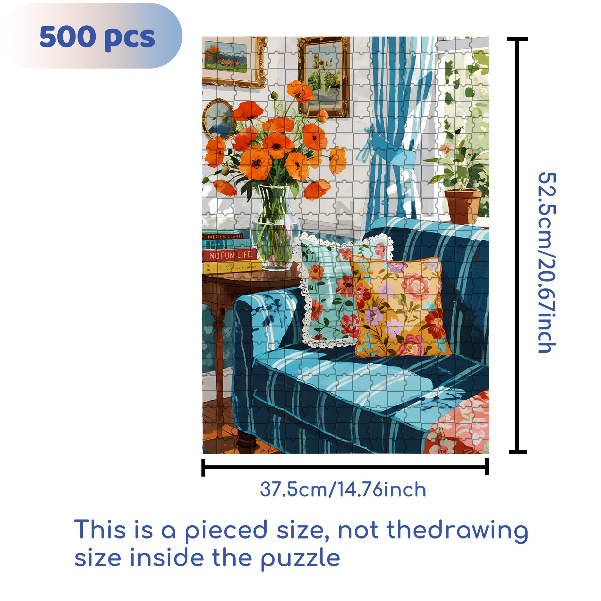 Sweet Home 500pcs/1000pcs Jigsaw Puzzle, Scratch-Resistant, Interactive Family Game & Brain-Boosting DIY Decor, Perfect for Halloween, Christmas & New Year Gifts, Family Puzzle Game