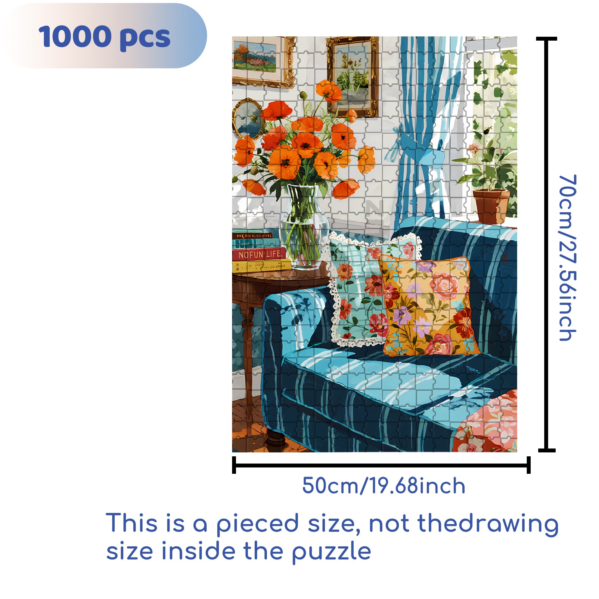 Sweet Home 500pcs/1000pcs Jigsaw Puzzle, Scratch-Resistant, Interactive Family Game & Brain-Boosting DIY Decor, Perfect for Halloween, Christmas & New Year Gifts, Family Puzzle Game