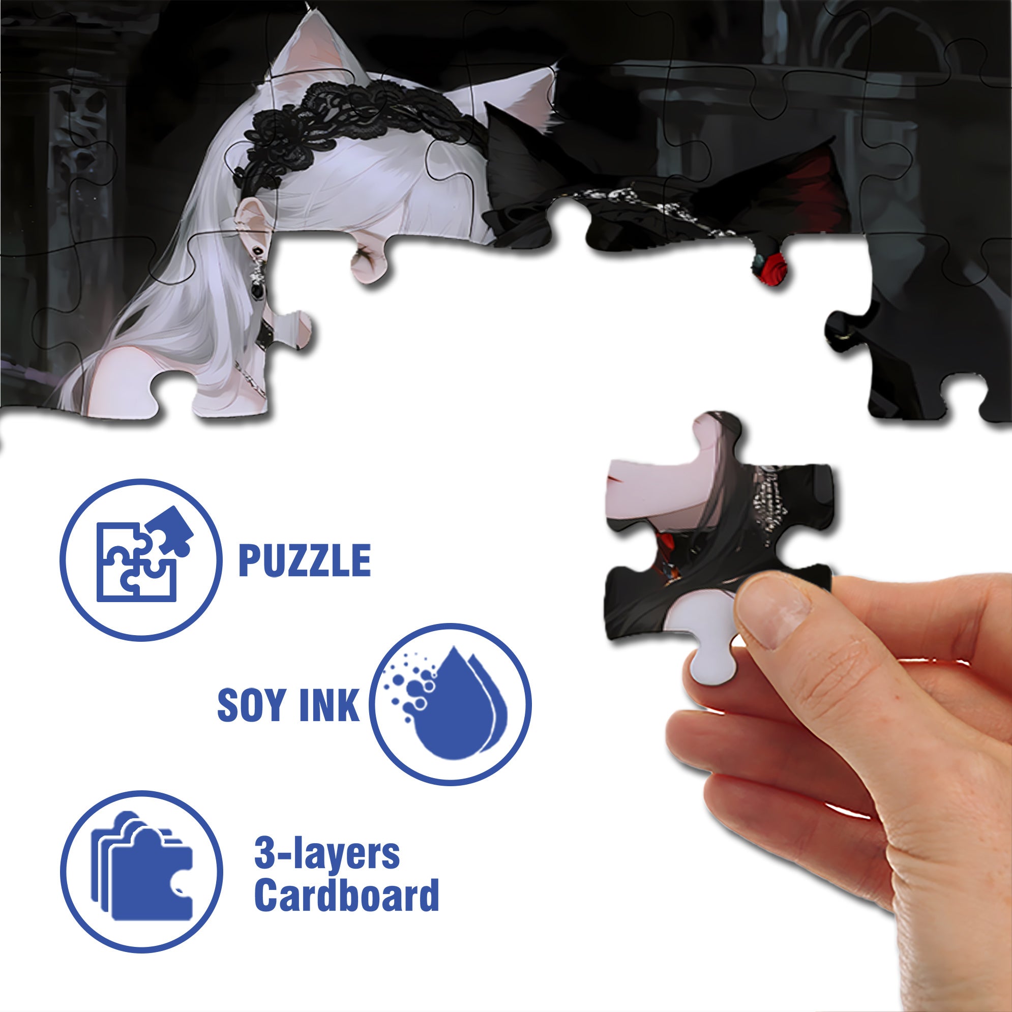 Twins 500pcs/1000pcs Jigsaw Puzzle, Scratch-Resistant, Interactive Family Game & Brain-Boosting DIY Decor, Perfect for Halloween, Christmas & New Year Gifts, Family Puzzle Game