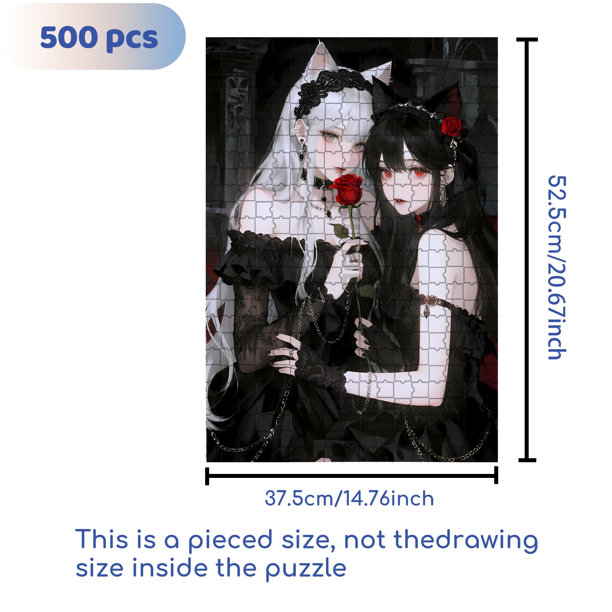 Twins 500pcs/1000pcs Jigsaw Puzzle, Scratch-Resistant, Interactive Family Game & Brain-Boosting DIY Decor, Perfect for Halloween, Christmas & New Year Gifts, Family Puzzle Game