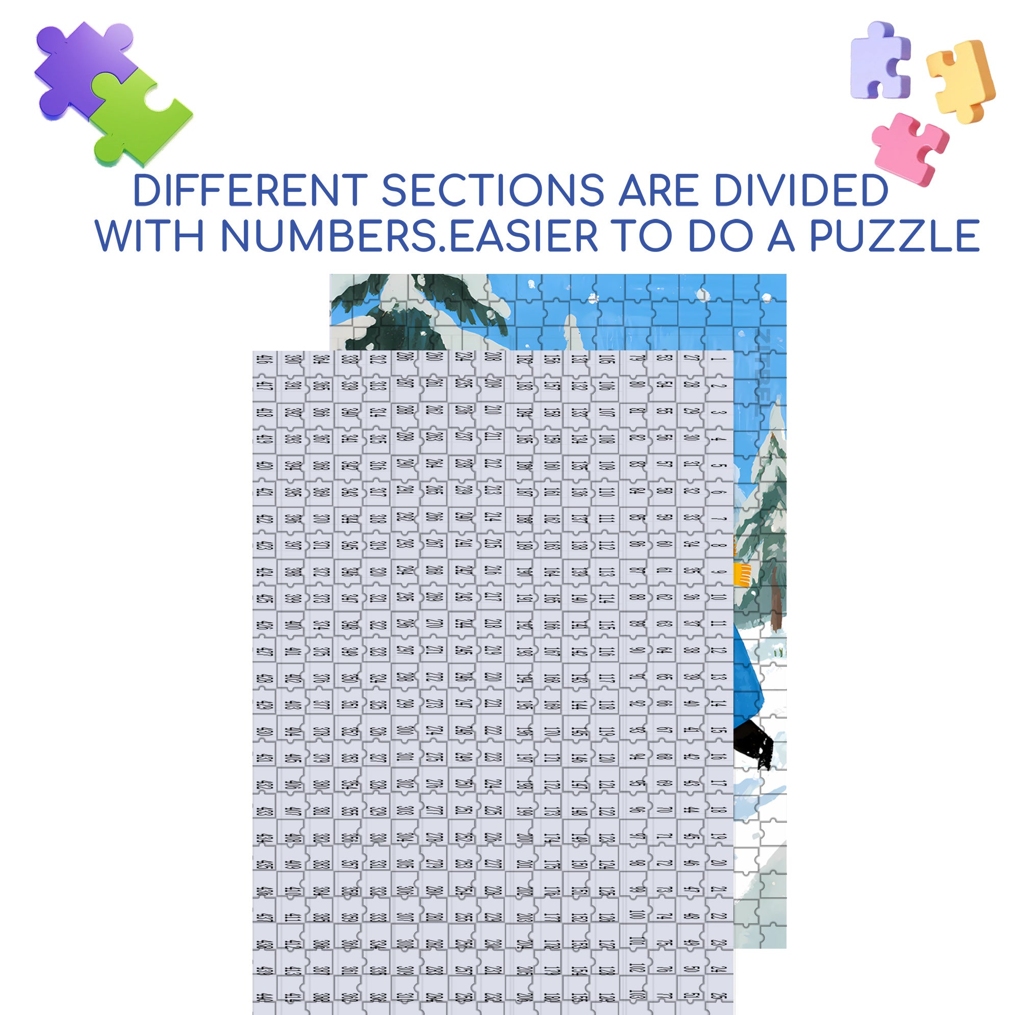 A Family Of Three 500pcs/1000pcs Jigsaw Puzzle, Scratch-Resistant, Interactive Family Game & Brain-Boosting DIY Decor, Perfect for Halloween, Christmas & New Year Gifts, Family Puzzle Game