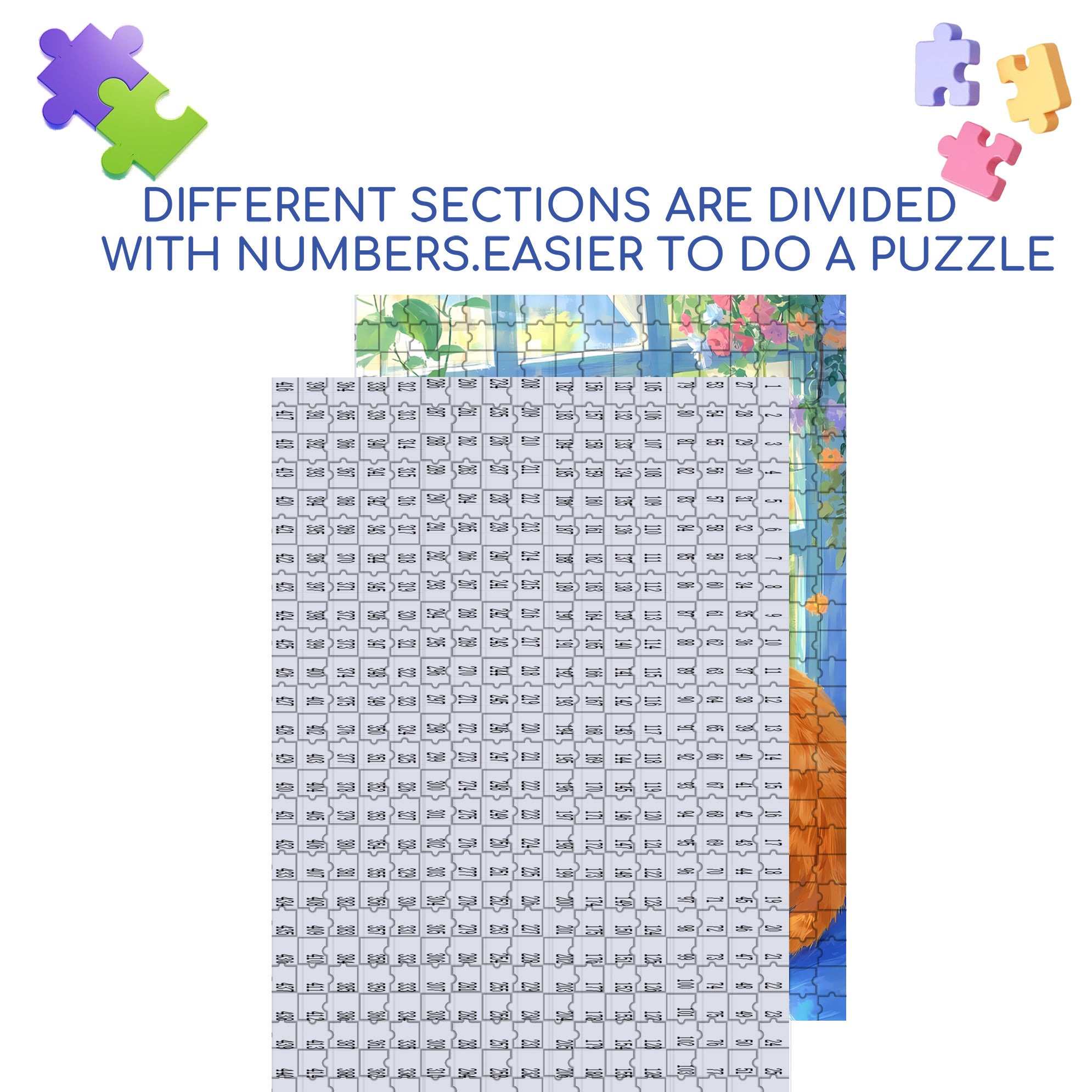 A Ray Of Sunshine 500pcs/1000pcs Jigsaw Puzzle, Scratch-Resistant, Interactive Family Game & Brain-Boosting DIY Decor, Perfect for Halloween, Christmas & New Year Gifts, Family Puzzle Game