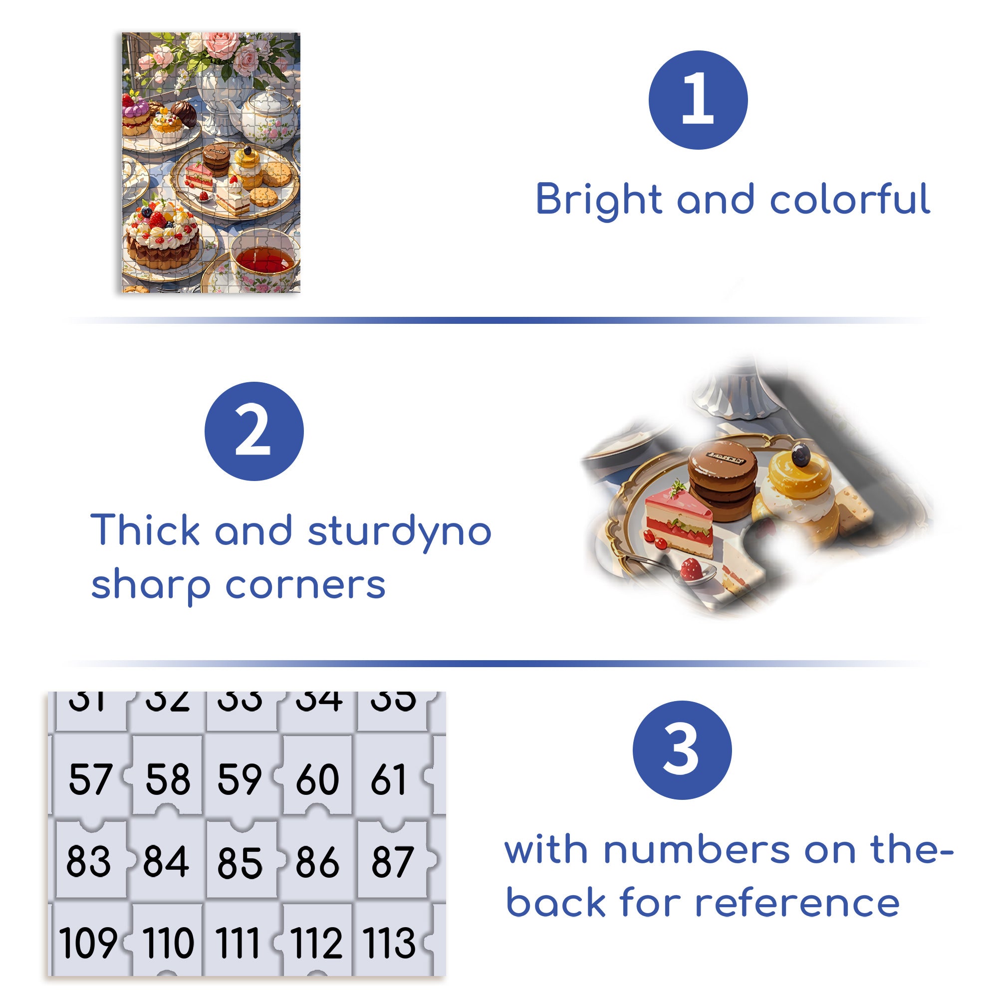 Afternoon Tea 500pcs/1000pcs Jigsaw Puzzle, Scratch-Resistant, Interactive Family Game & Brain-Boosting DIY Decor, Perfect for Halloween, Christmas & New Year Gifts, Family Puzzle Game