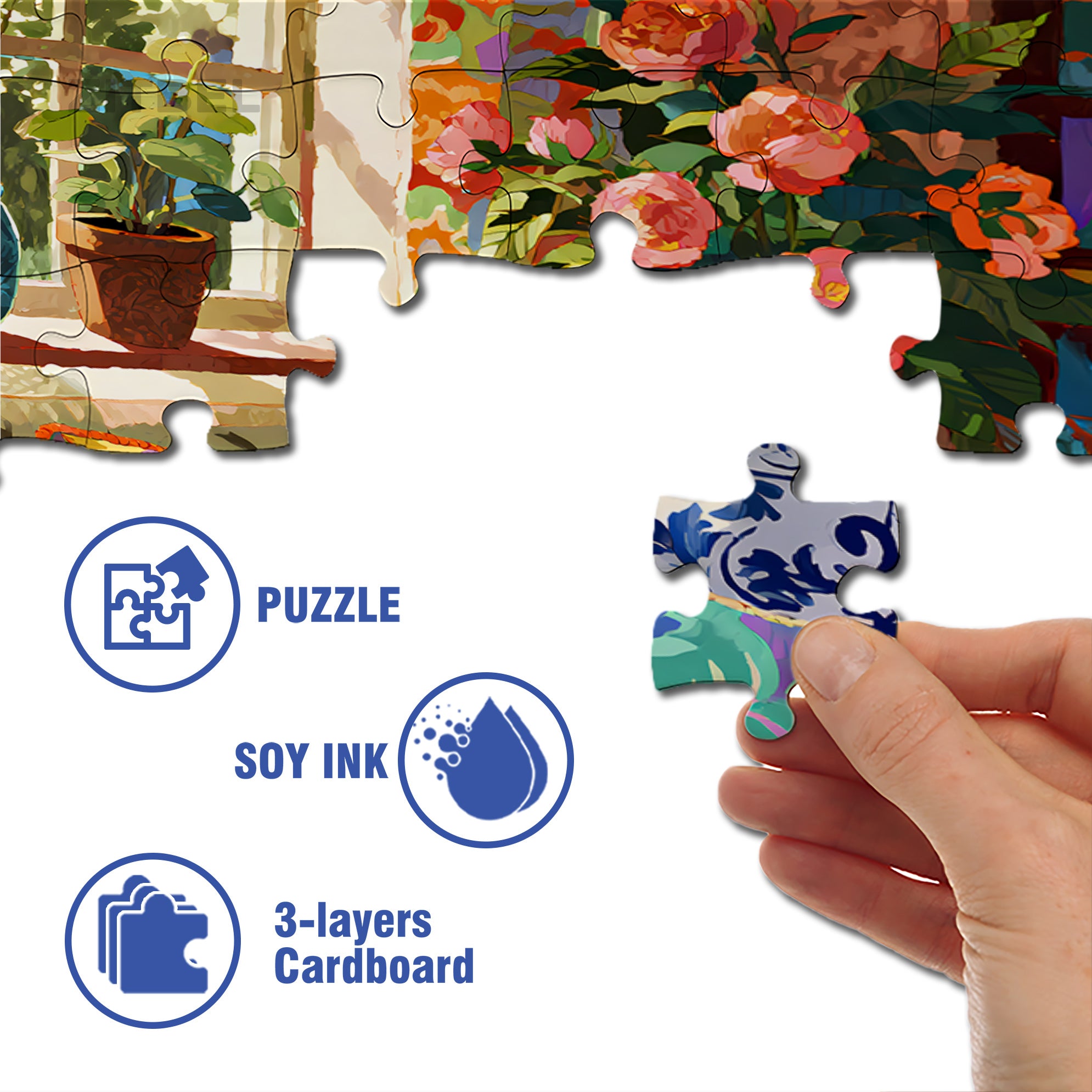 Art Home 500pcs/1000pcs Jigsaw Puzzle, Scratch-Resistant, Interactive Family Game & Brain-Boosting DIY Decor, Perfect for Halloween, Christmas & New Year Gifts, Family Puzzle Game